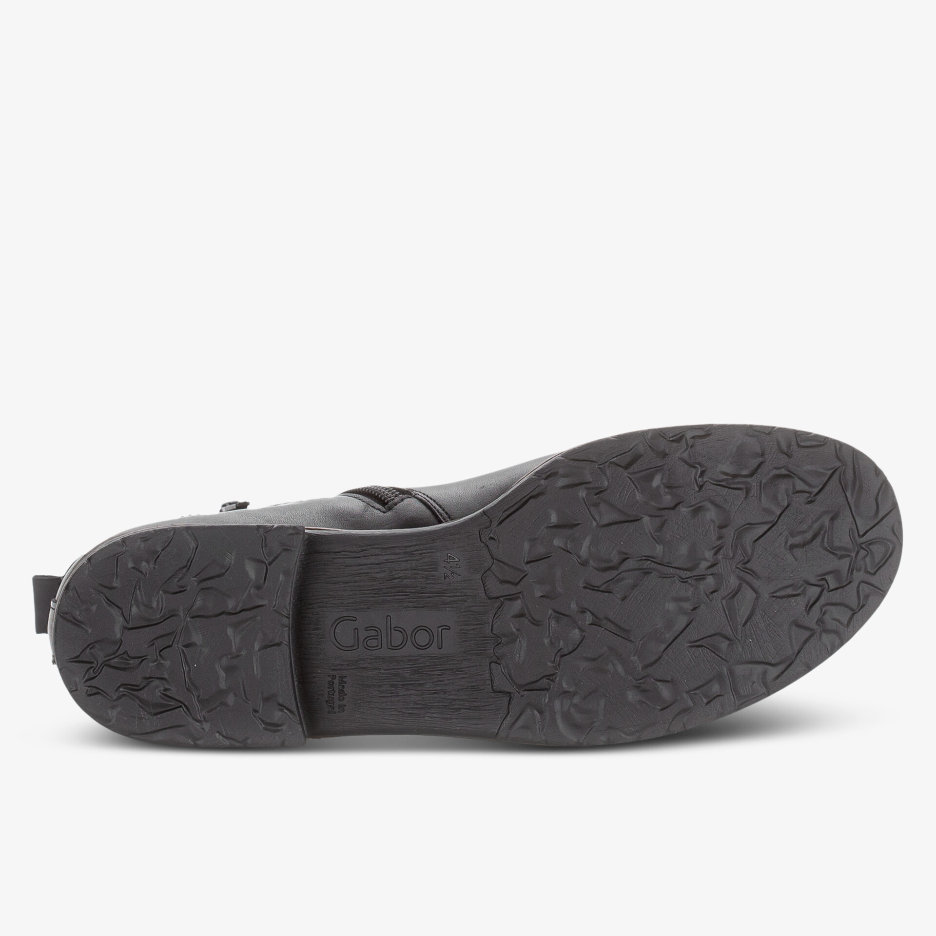 Robuste Schuhsohle mit griffigem Profil für optimalen Halt und lange Haltbarkeit bei jedem Schritt