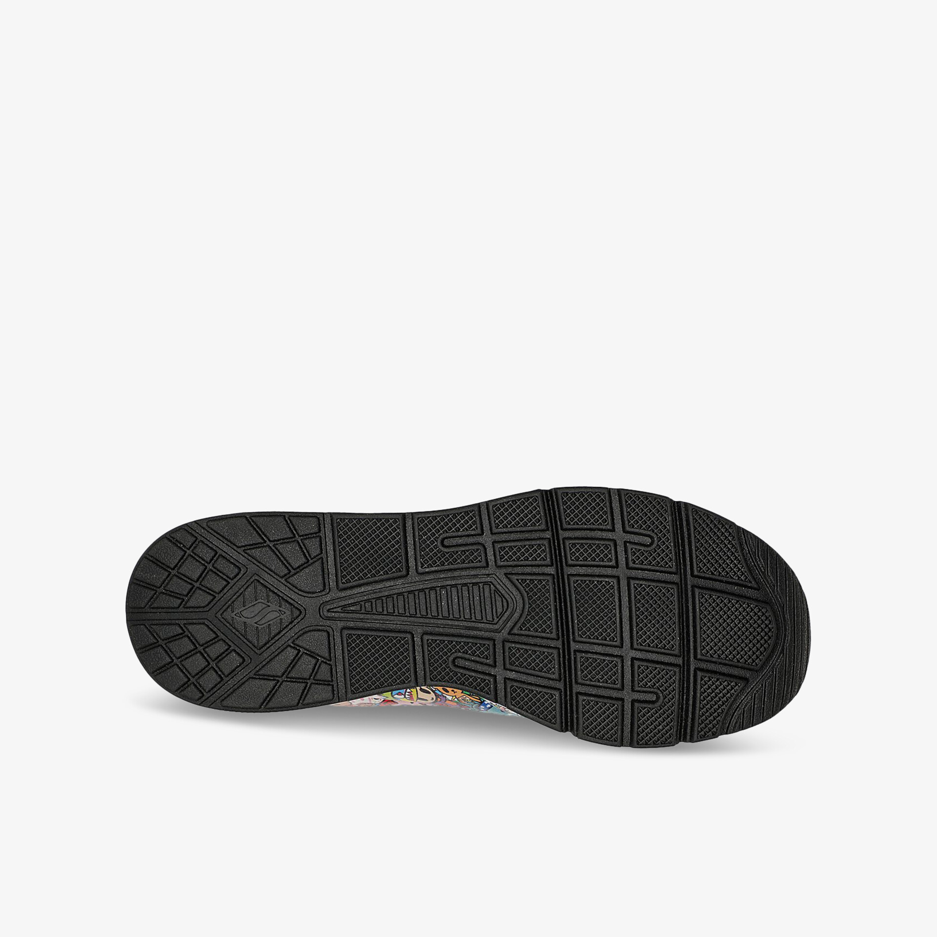 Robuste und rutschfeste Schuhsohle mit profiliertem Design für sicheren Halt und hohen Tragekomfort