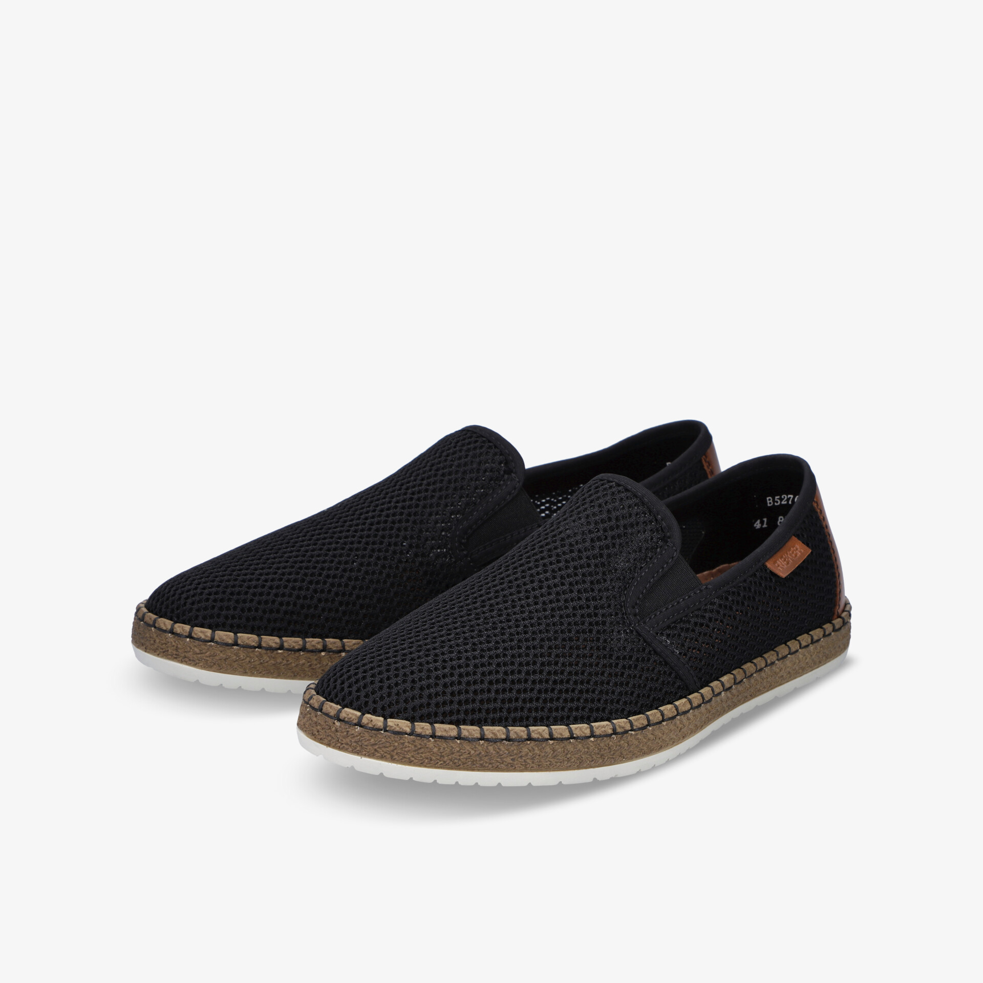 Schwarze Espadrilles mit atmungsaktivem Material, bequemer Passform und rutschfester Sohle für angenehmen Tragekomfort