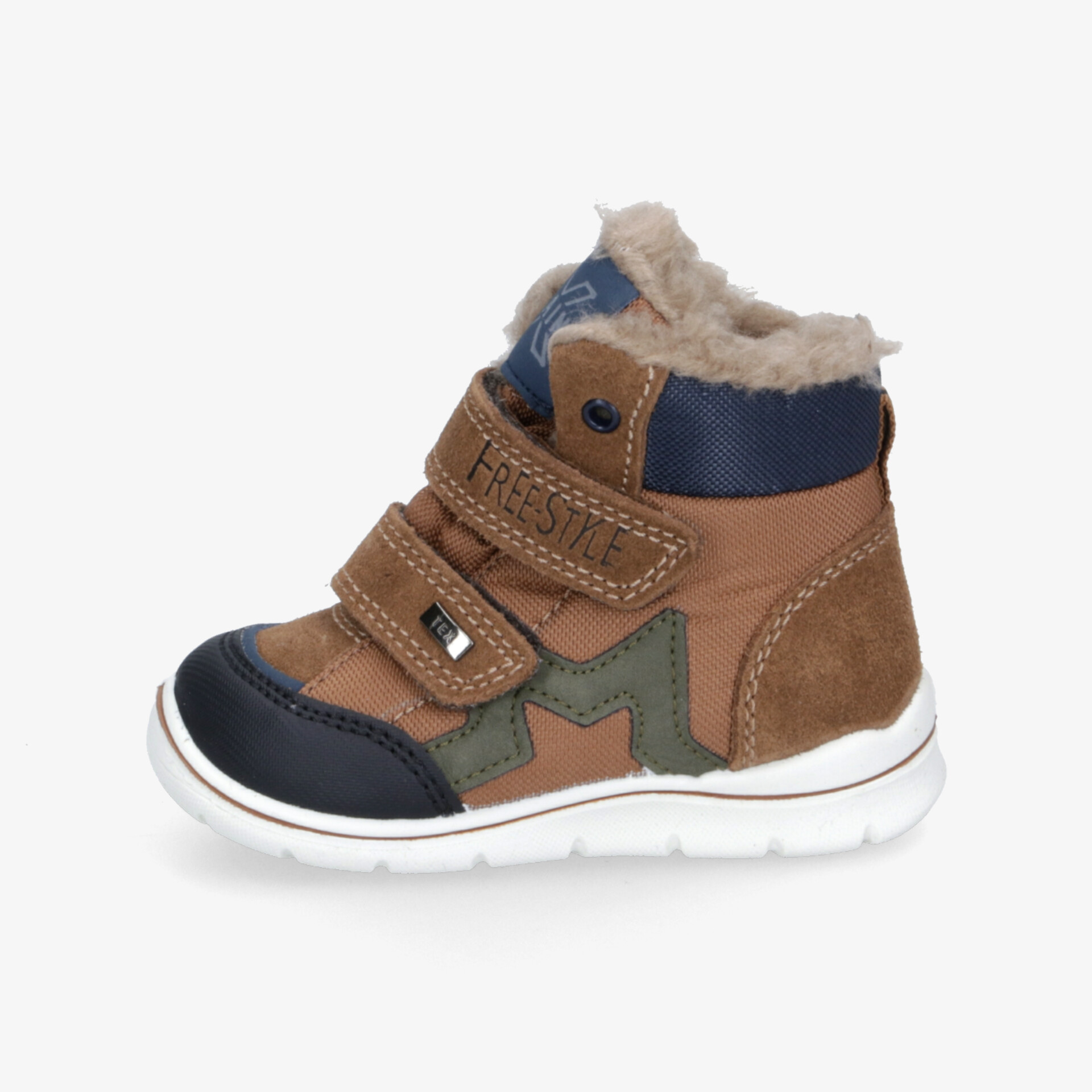 Warmer Kinderschuh mit weichem Futter und praktischen Klettverschlüssen für sicheren Halt und hohen Komfort