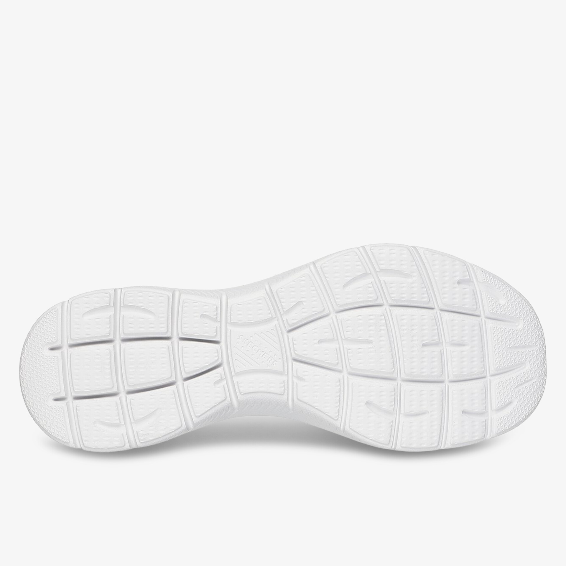 Weiße flexible Sohle mit rutschfestem Profil und stoßdämpfenden Eigenschaften für hohen Tragekomfort