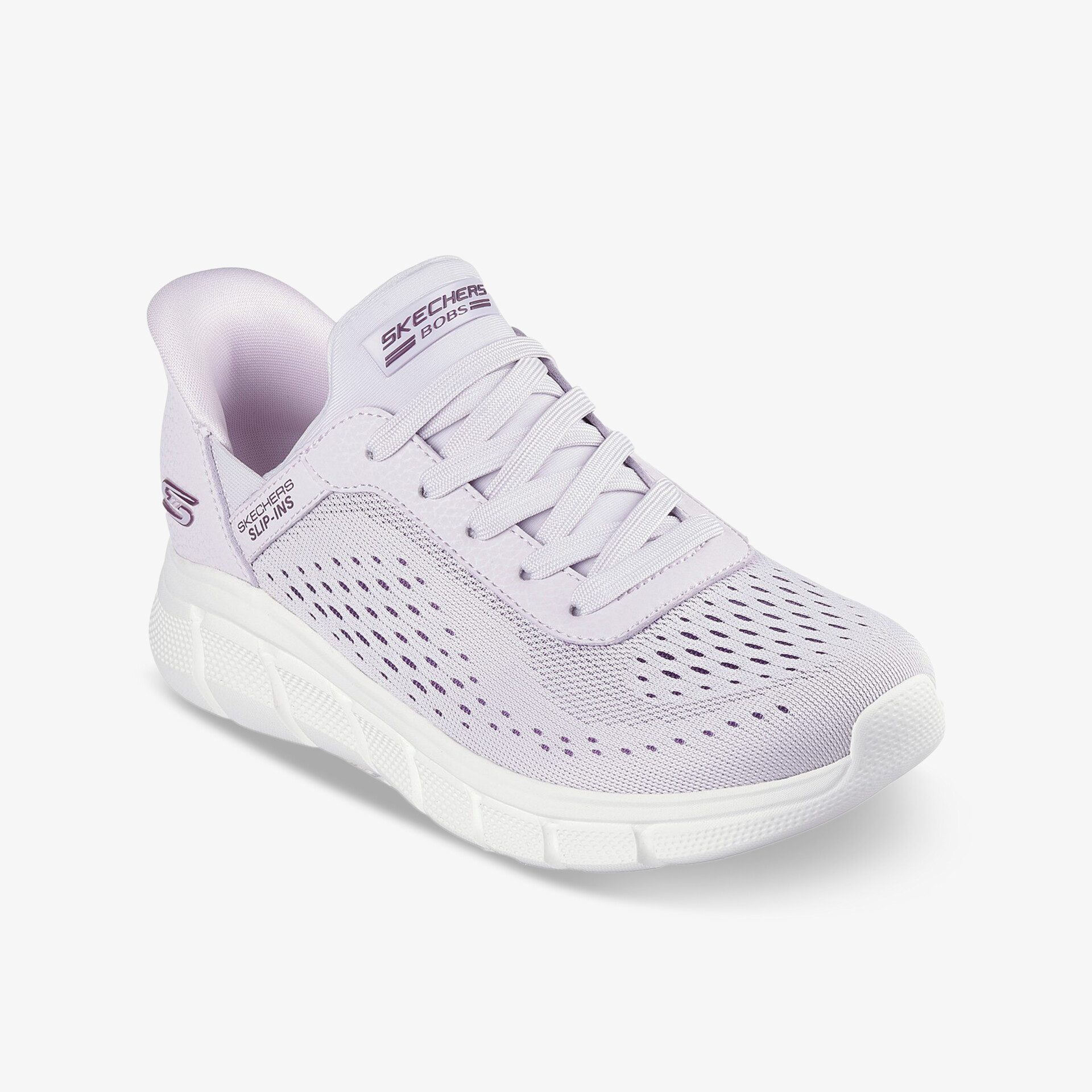 Leichter, atmungsaktiver Laufschuh mit gepolsterter Sohle und schnürung, modernes flexibles Design in Helllila