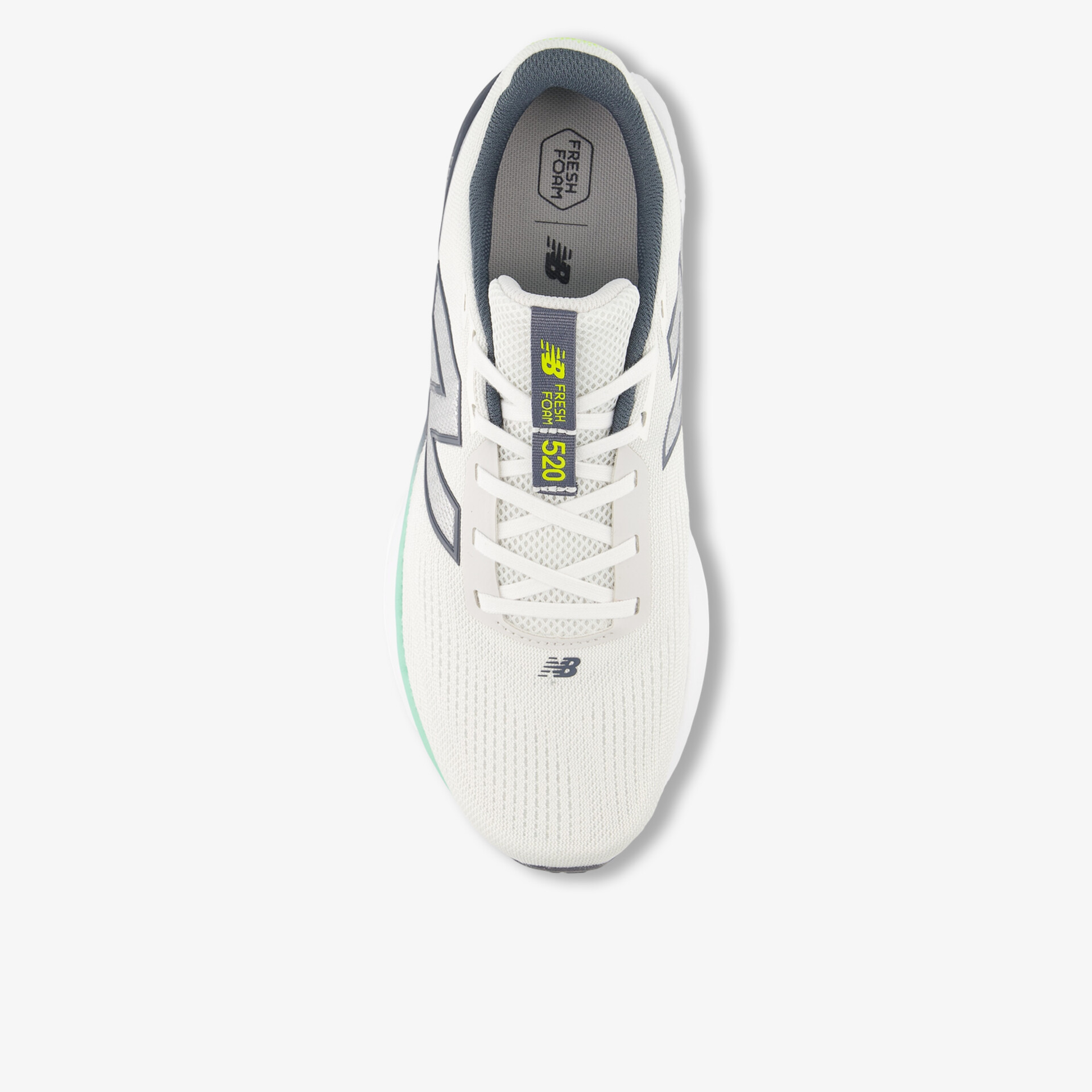 Leichter sportlicher Schuh mit atmungsaktivem Obermaterial und flexibler, gut gedämpfter Sohle, Draufsicht