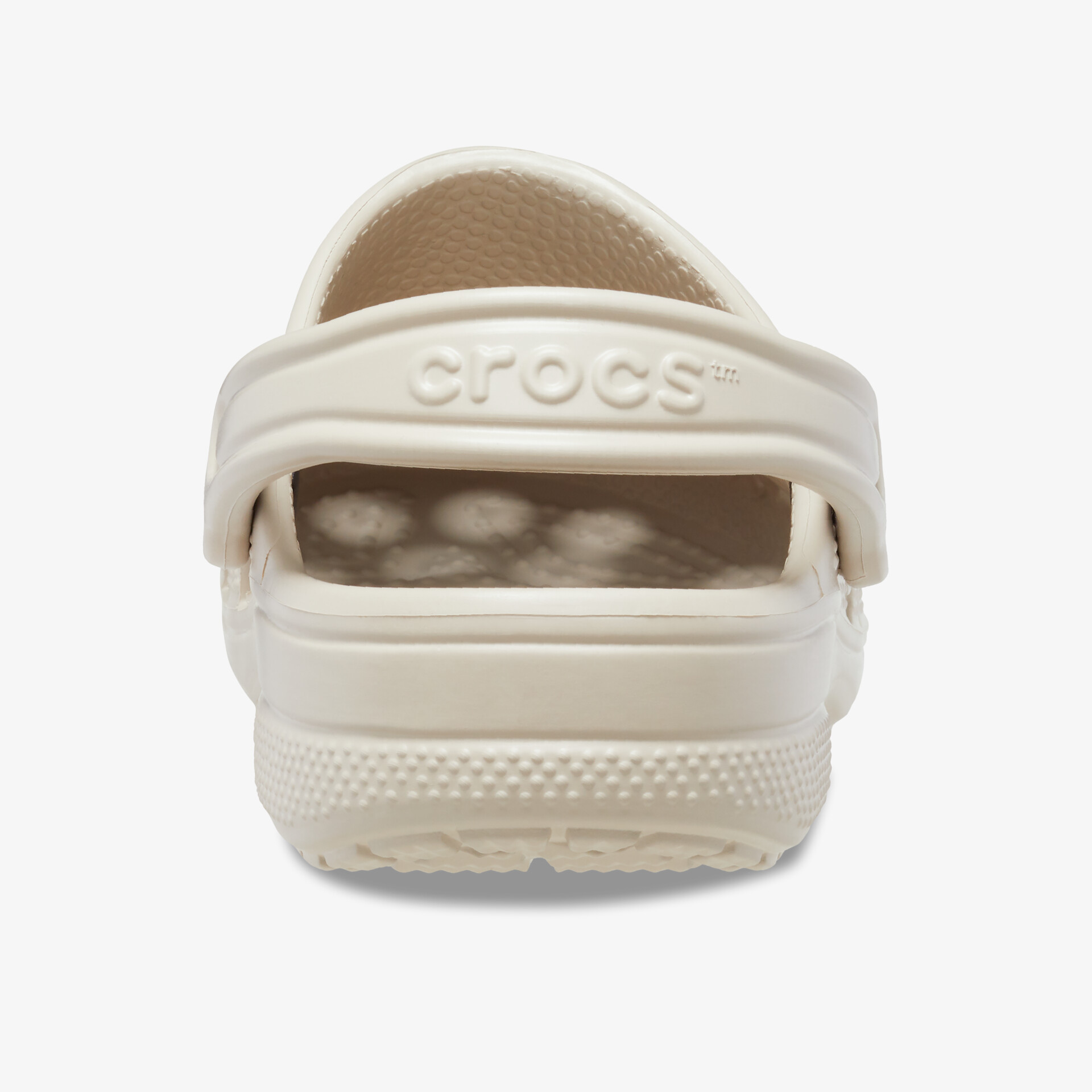 Beige Crocs Sandale komfortabel und leicht mit flexiblem Riemen und rutschfester Sohle