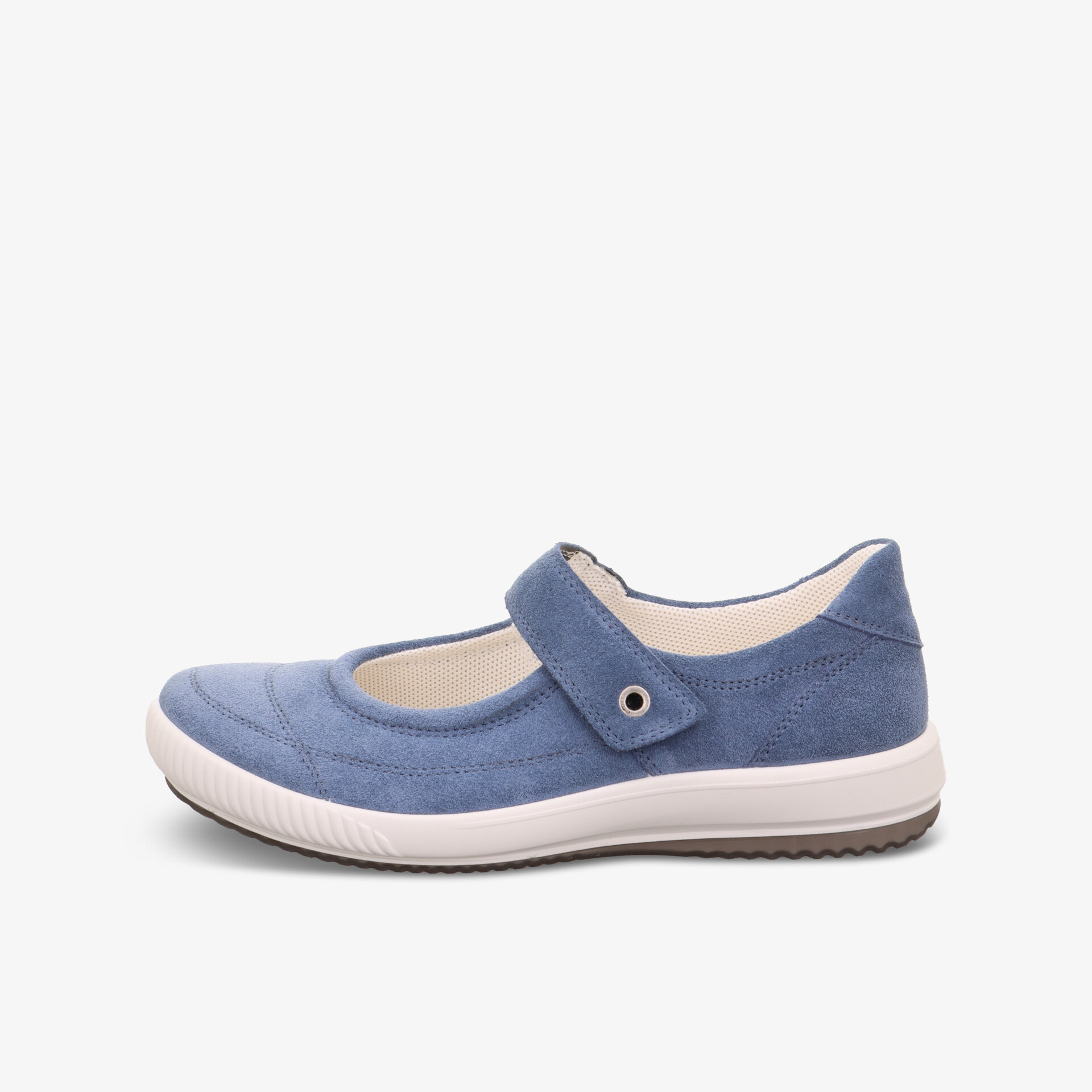 Blauer bequemer Schuh mit praktischem Klettverschluss und rutschfester Sohle, ideal für den Alltag und komfortables Tragen