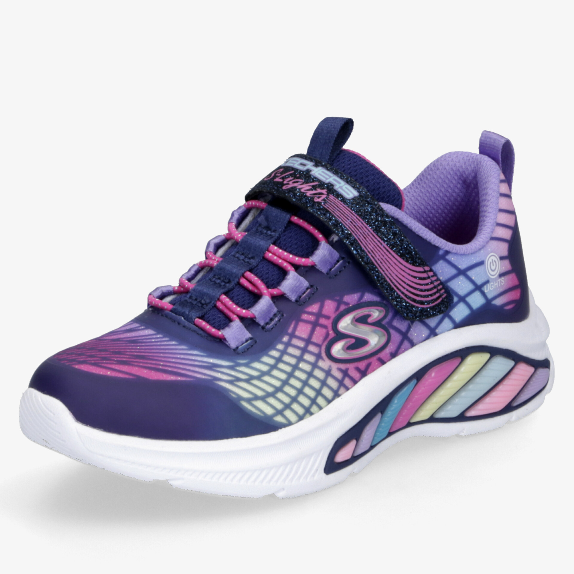 Leichter Sportschuh in lila und rosa mit gepolsterter Innensohle und rutschfester Laufsohle für hohen Tragekomfort