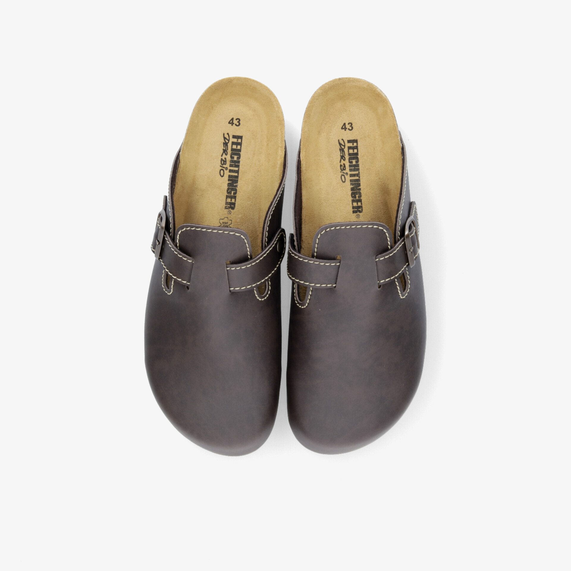 Stilvolle und bequeme Lederclogs mit rutschfester Sohle und hochwertiger Verarbeitung.