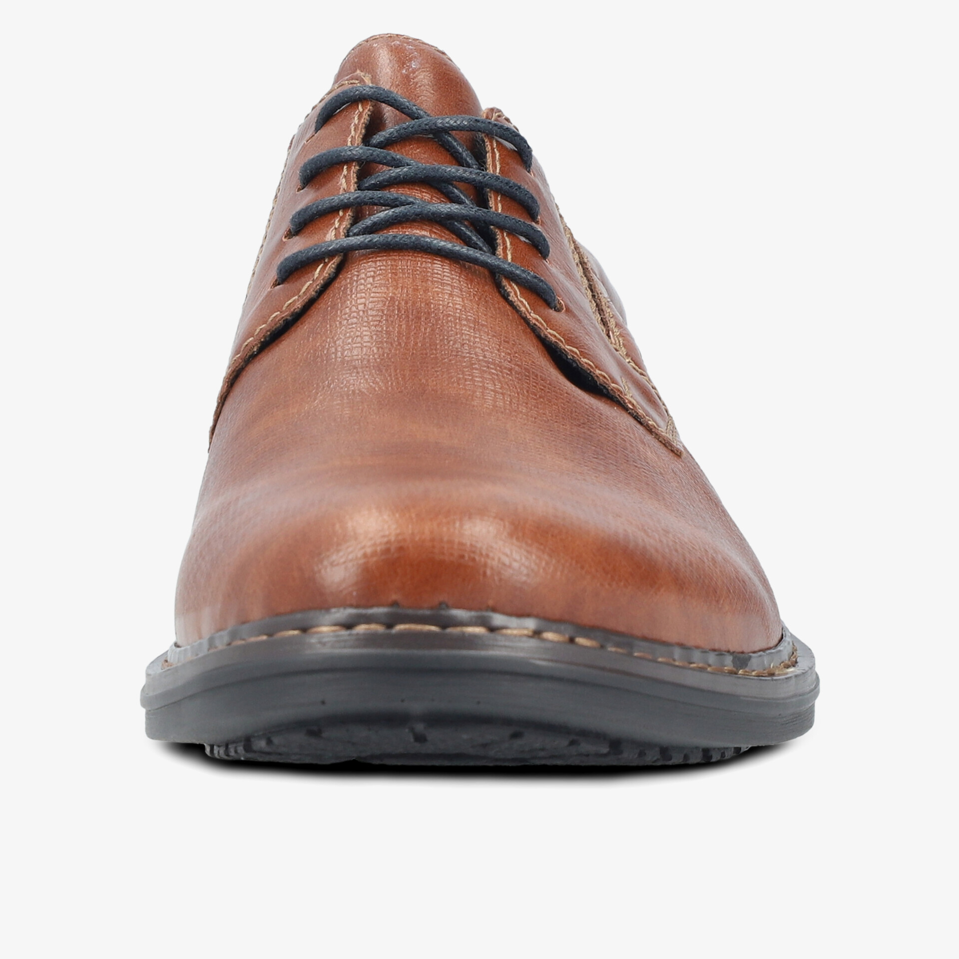 Eleganter brauner Lederschuh mit schnürung und rutschfester Sohle, ideal für komfortables Tragen im Alltag