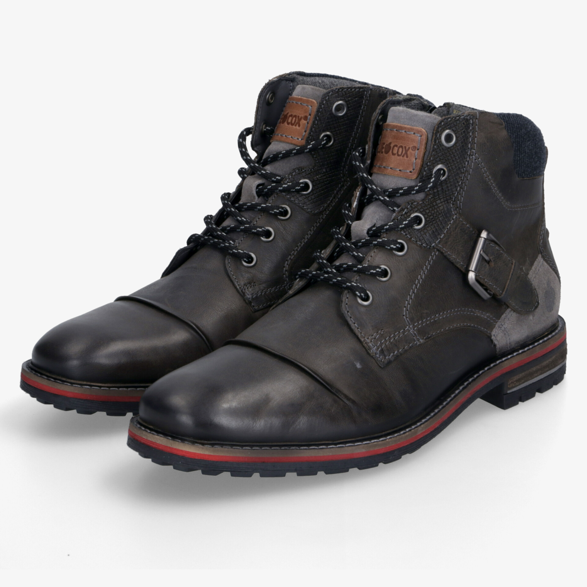 Robuste Lederstiefel mit Schnürung und stilvollem Design. Perfekt für jeden Anlass und maximalen Komfort.