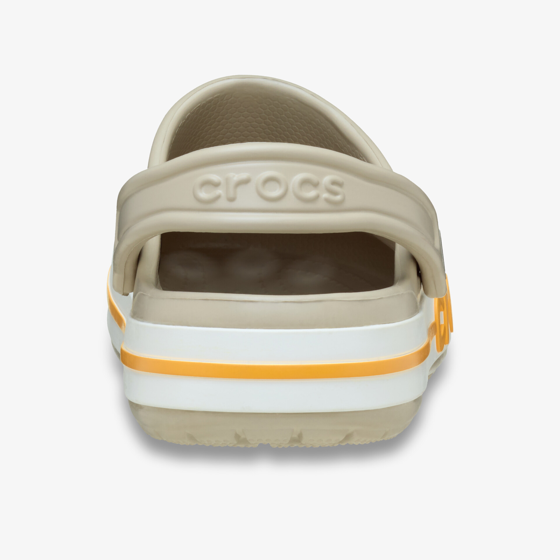 Bequeme Crocs Sandale in Beige mit verstellbarem Riemen und rutschfester Sohle, ideal für den Alltag