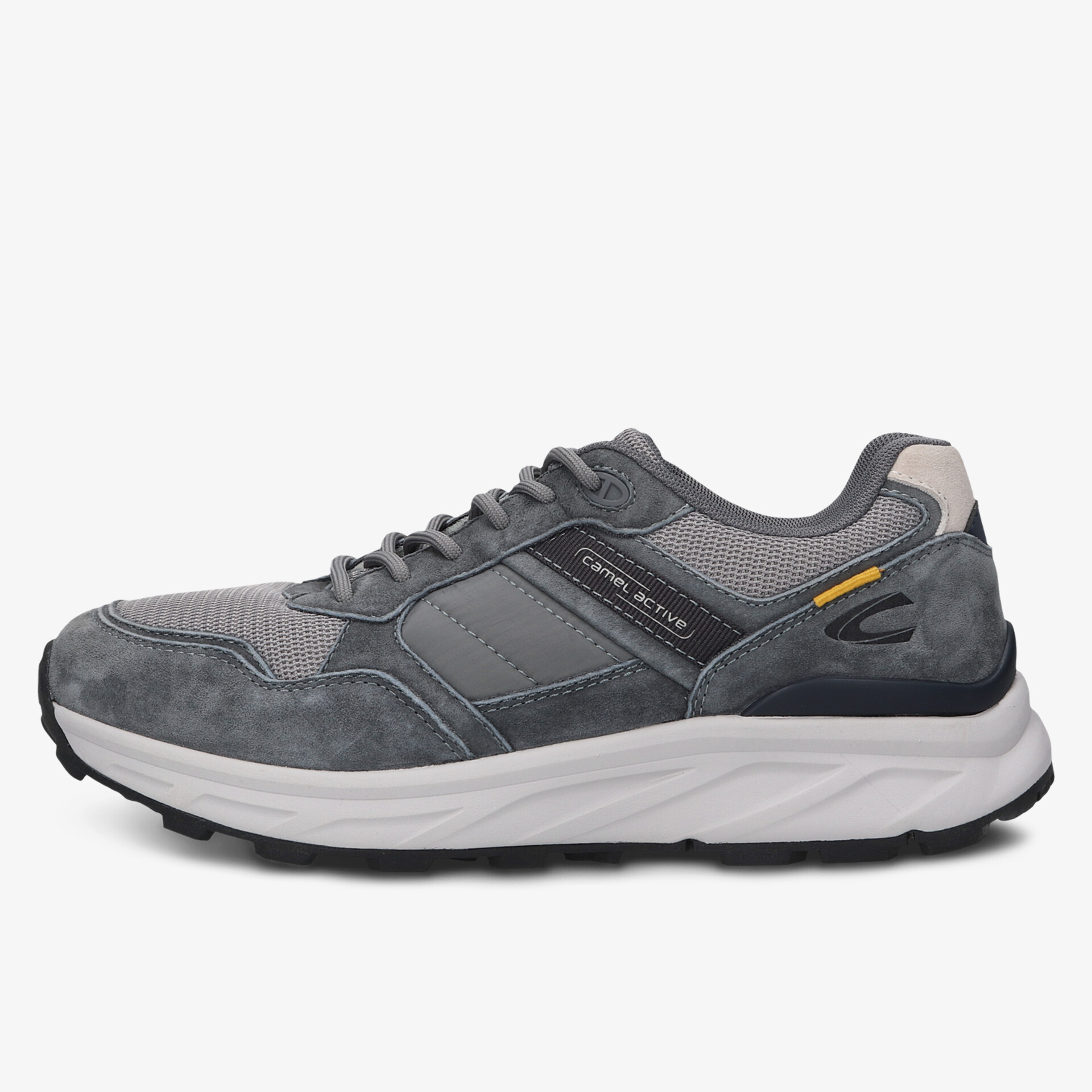 Stilvoller grauer Sneaker mit bequemer Passform und robuster Sohle.