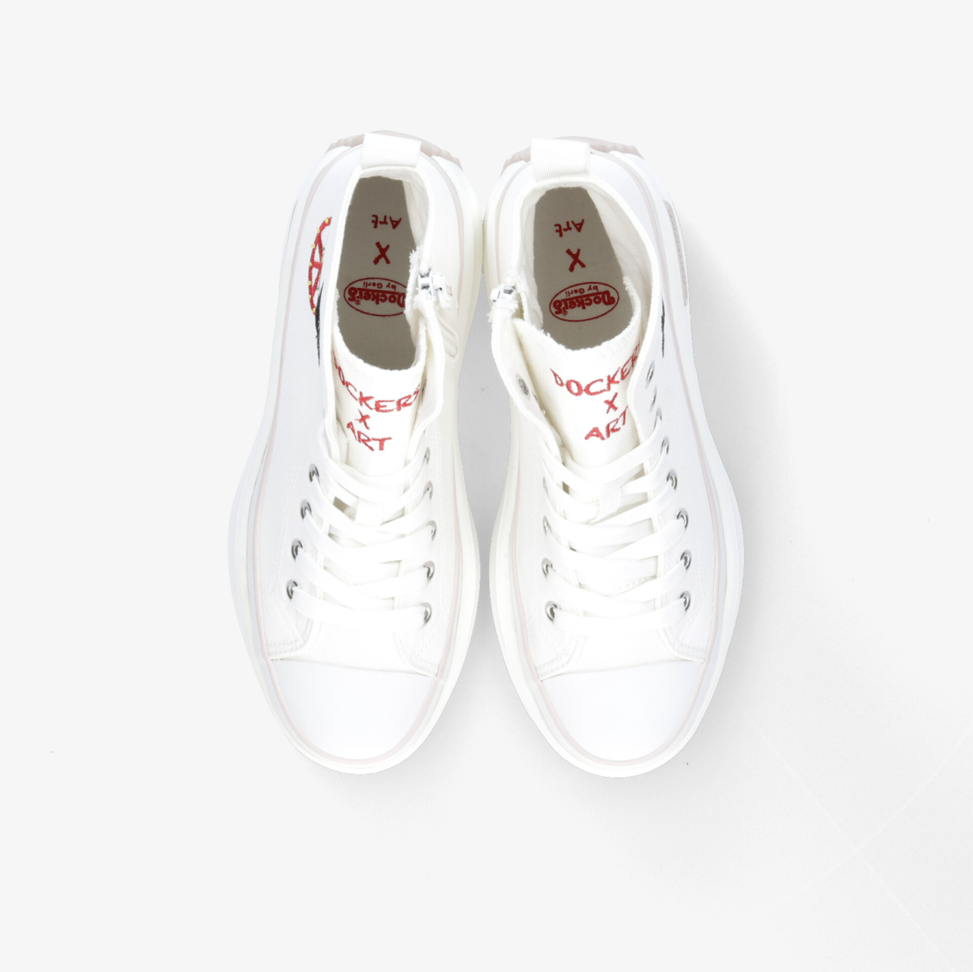 Elegante weiße hohe Sneaker mit modernem Design, ideal für stilvolle Freizeitlooks und maximalen Komfort.