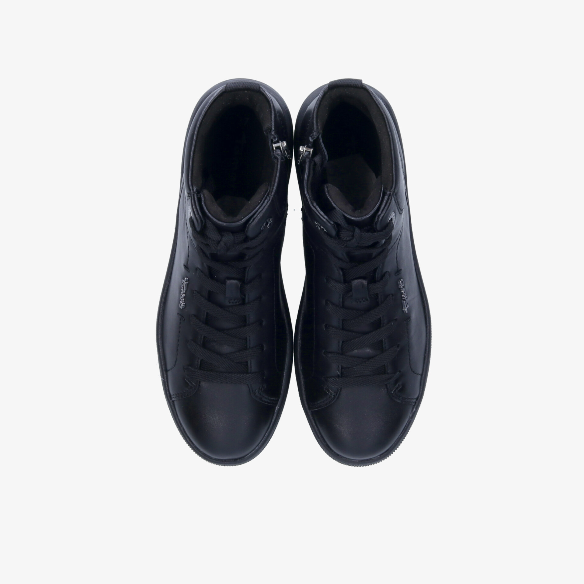 Schwarze, elegante und robuste Schnürschuhe aus glattem Material, bequem und klassisch gestaltet