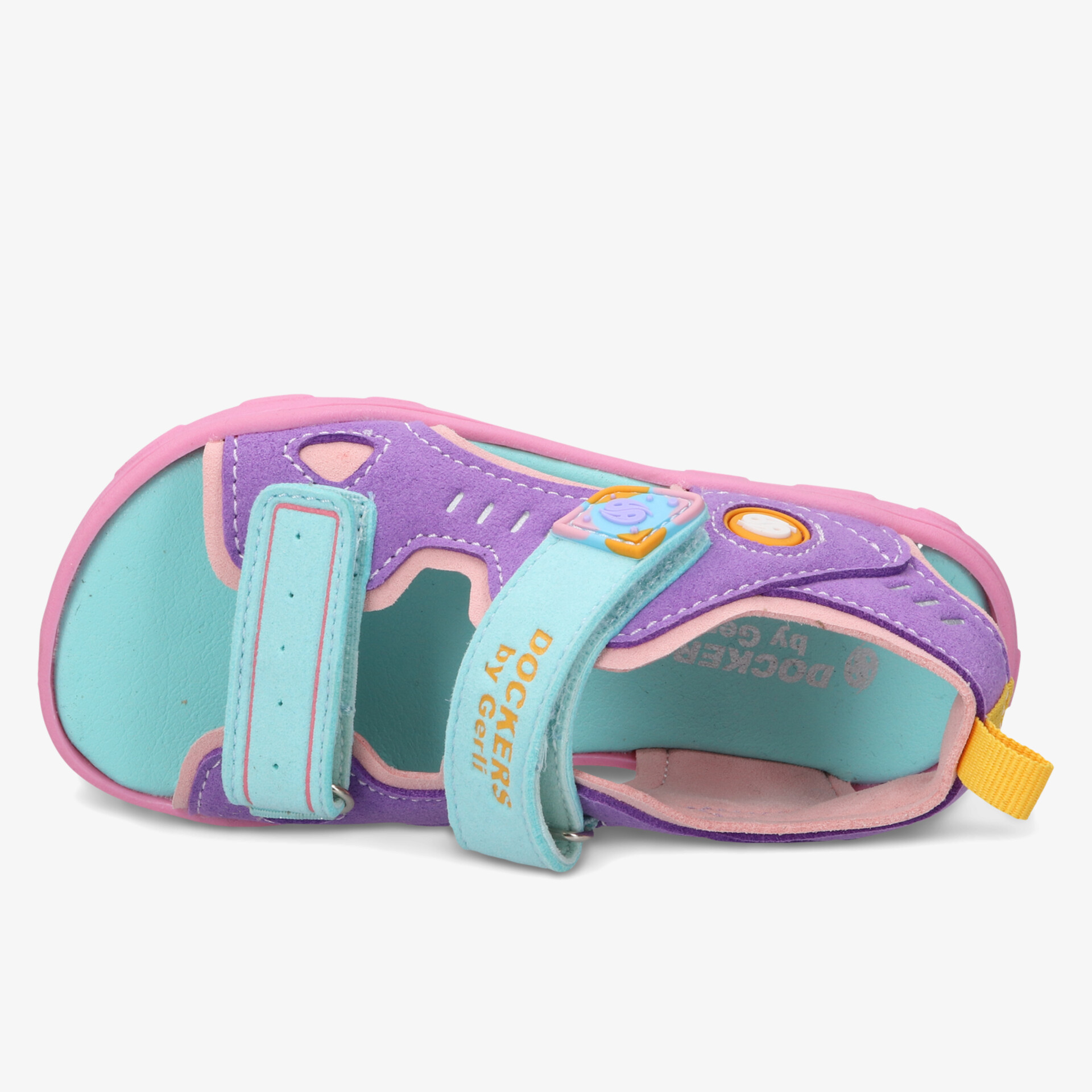 Bunte Kindersandale mit verstellbaren Klettverschlüssen und bequemer, leichter Passform für aktive Kinder