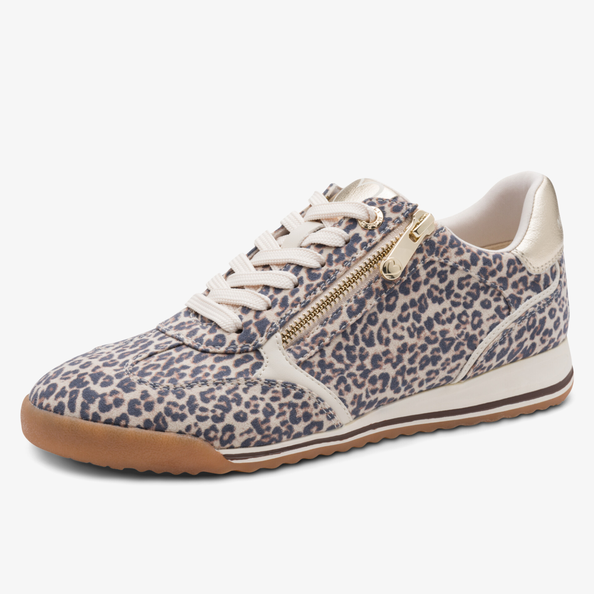Lässiger Sneaker mit Leopardenmuster und praktischem Reißverschluss seitlich für hohen Tragekomfort