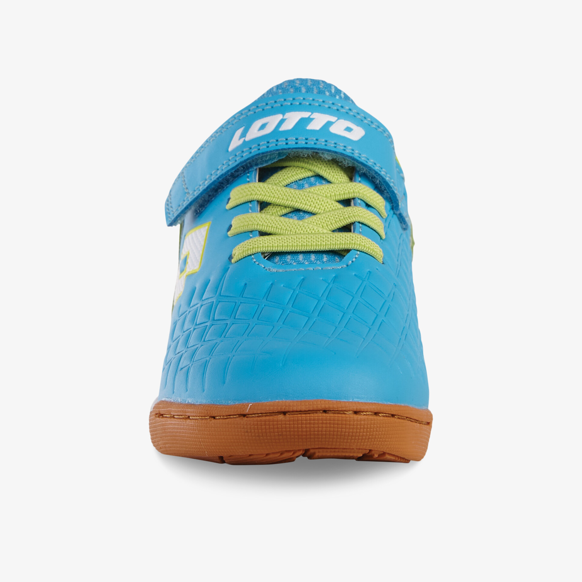 Blauer Sportschuh mit Klettverschluss und Schnürung bietet bequeme Passform und rutschfeste Sohle für sicheren Halt