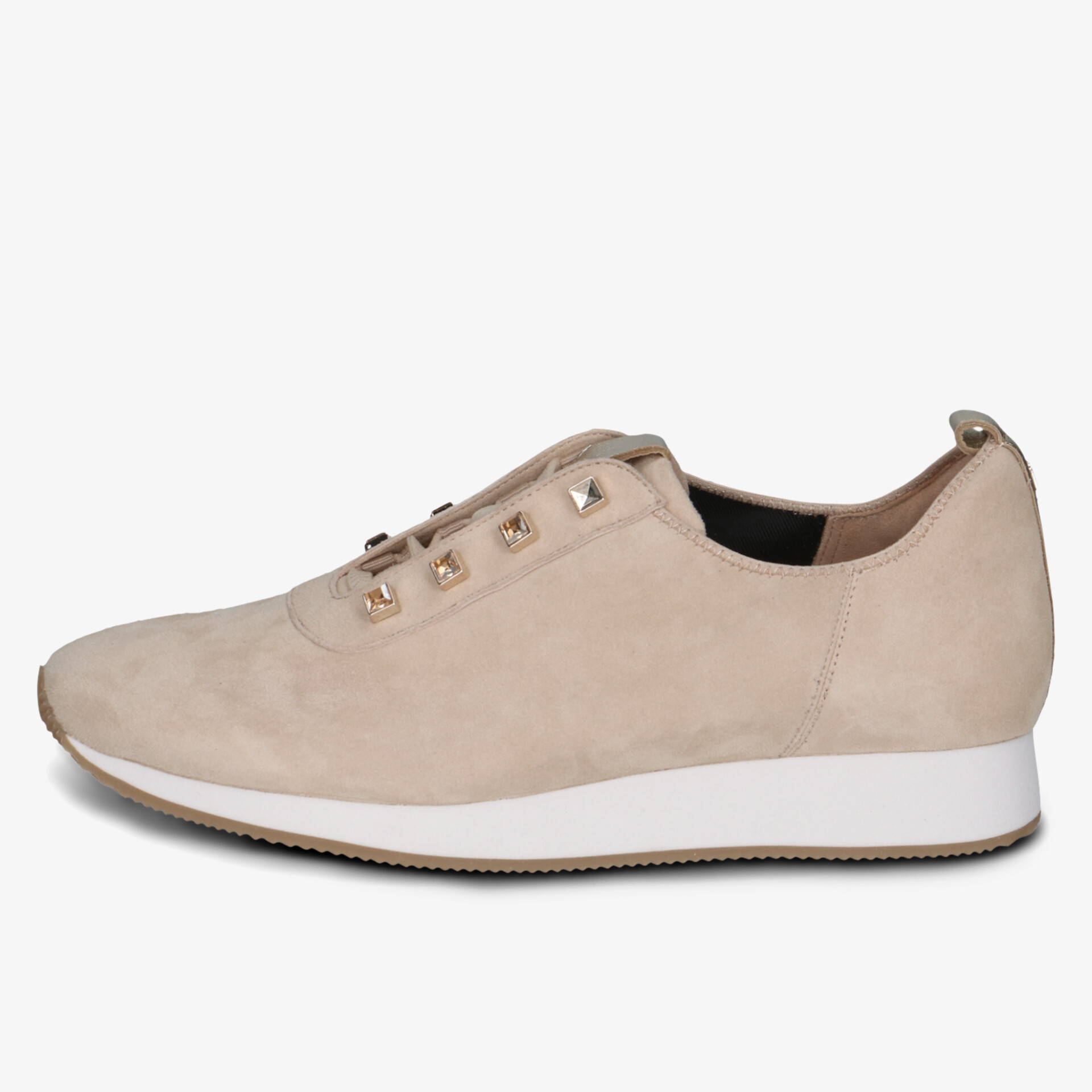 Bequemer sportlicher Sneaker in Beige mit rutschfester Sohle und modernem, flexiblem Design