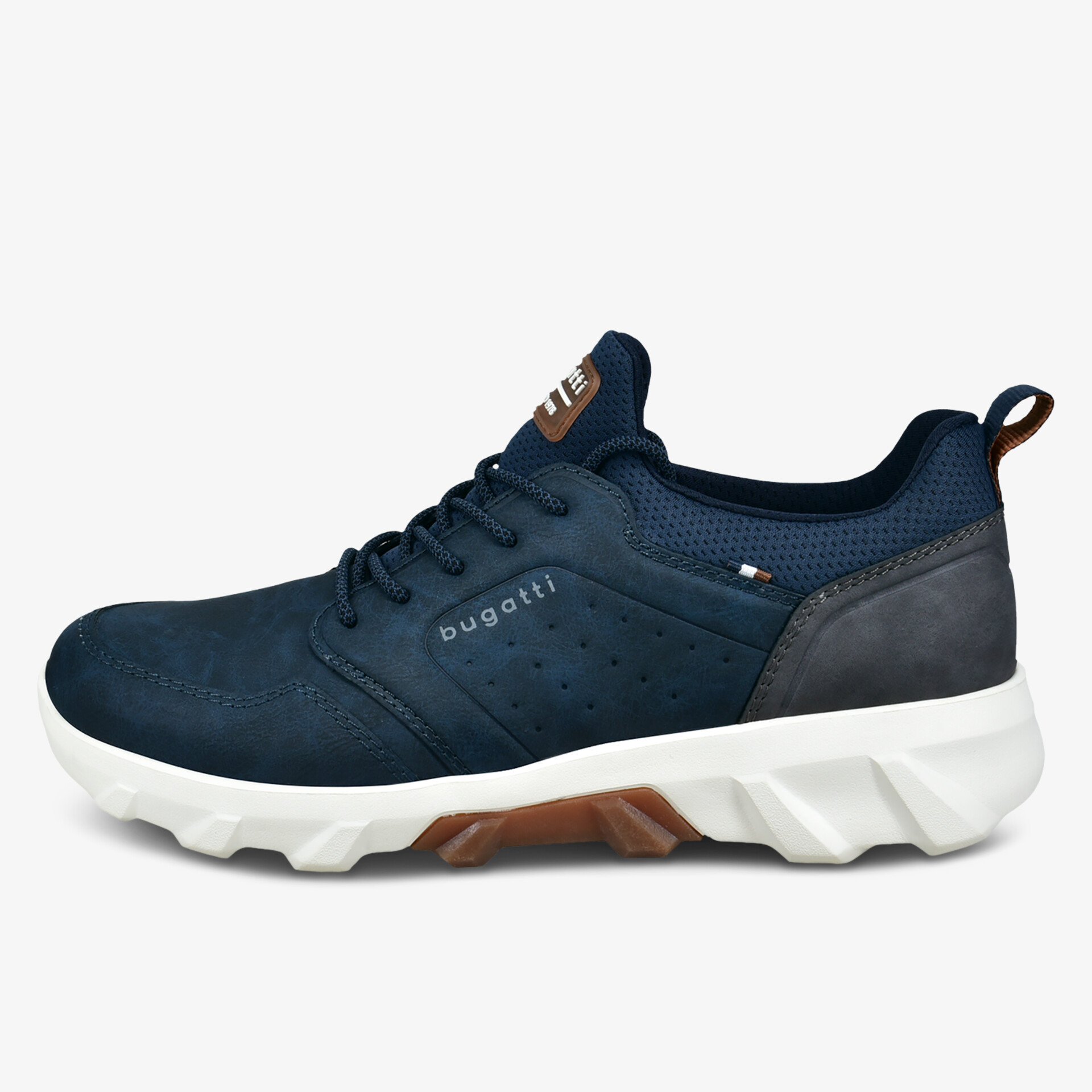 Bequemer sportlicher Sneaker mit leichter, stabiler Sohle und atmungsaktivem Obermaterial in dunkler Farbe