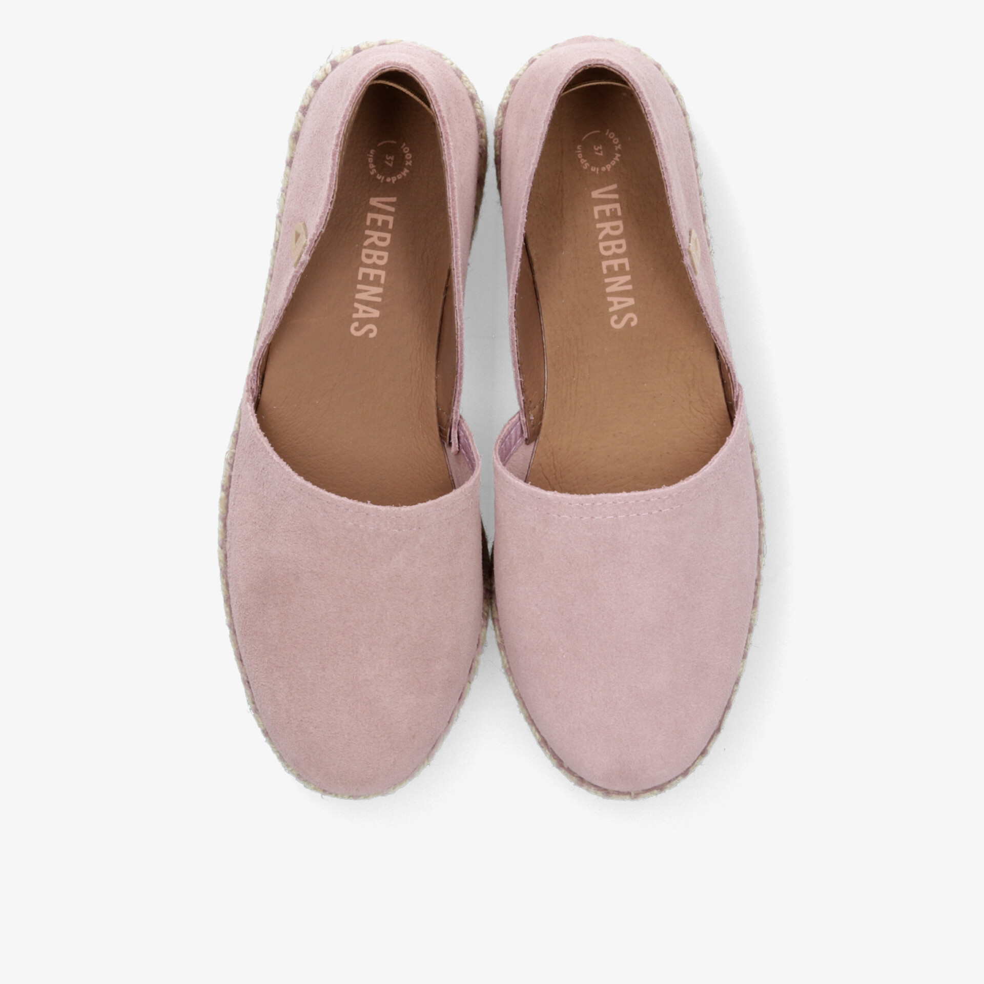 Rosa Slip-On Schuhe aus weichem Material mit elegantem, bequemen und leichtem Design in Draufsicht