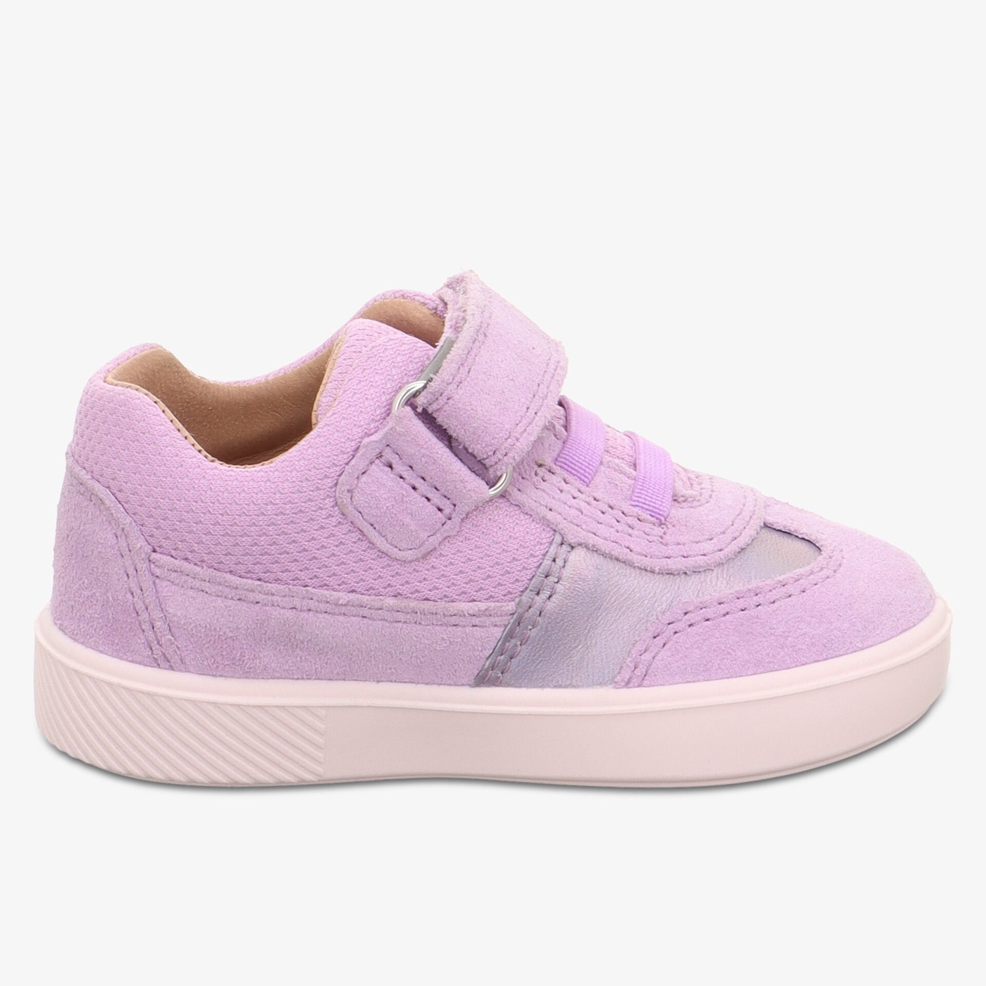 Rosa Sneaker mit praktischem Klettverschluss und rutschfester Profilsohle für optimalen Halt