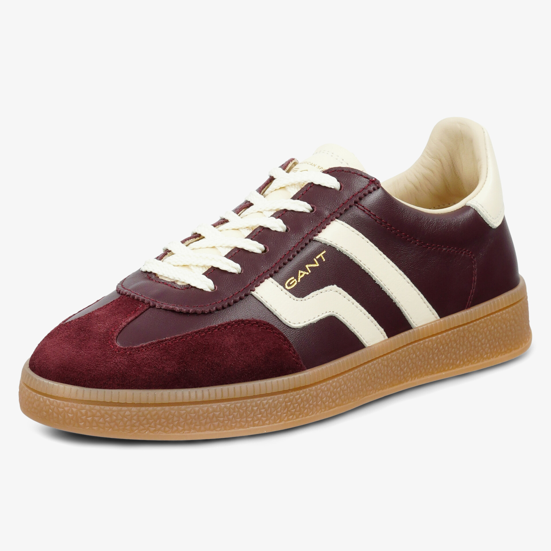 Stylischer Sneaker mit weichem Obermaterial, langlebiger Gummisohle und moderner Farbkombination in seitlicher Ansicht