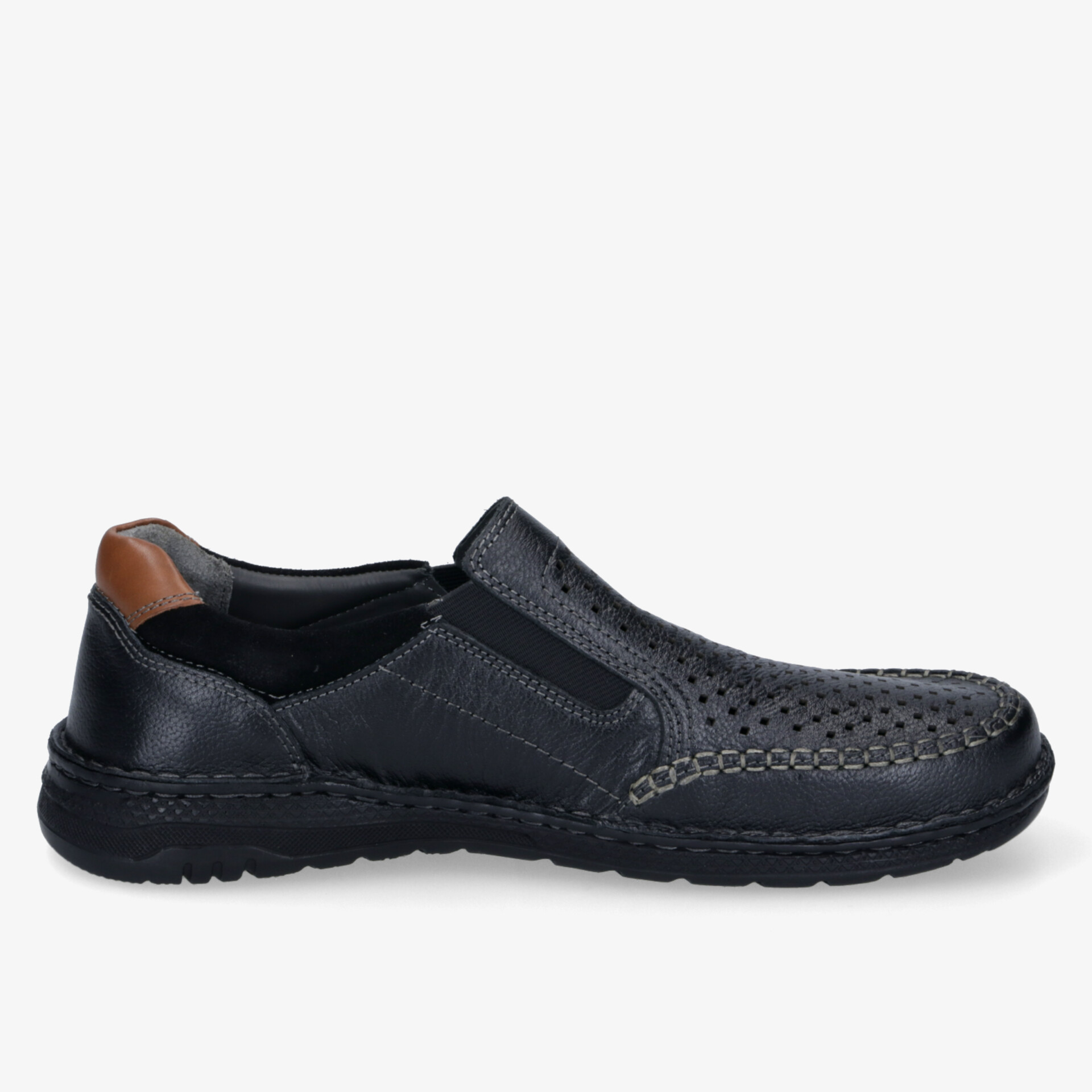 Leichter, bequemer Slipper aus hochwertigem Leder mit atmungsaktivem, perforiertem Design und rutschfester Sohle