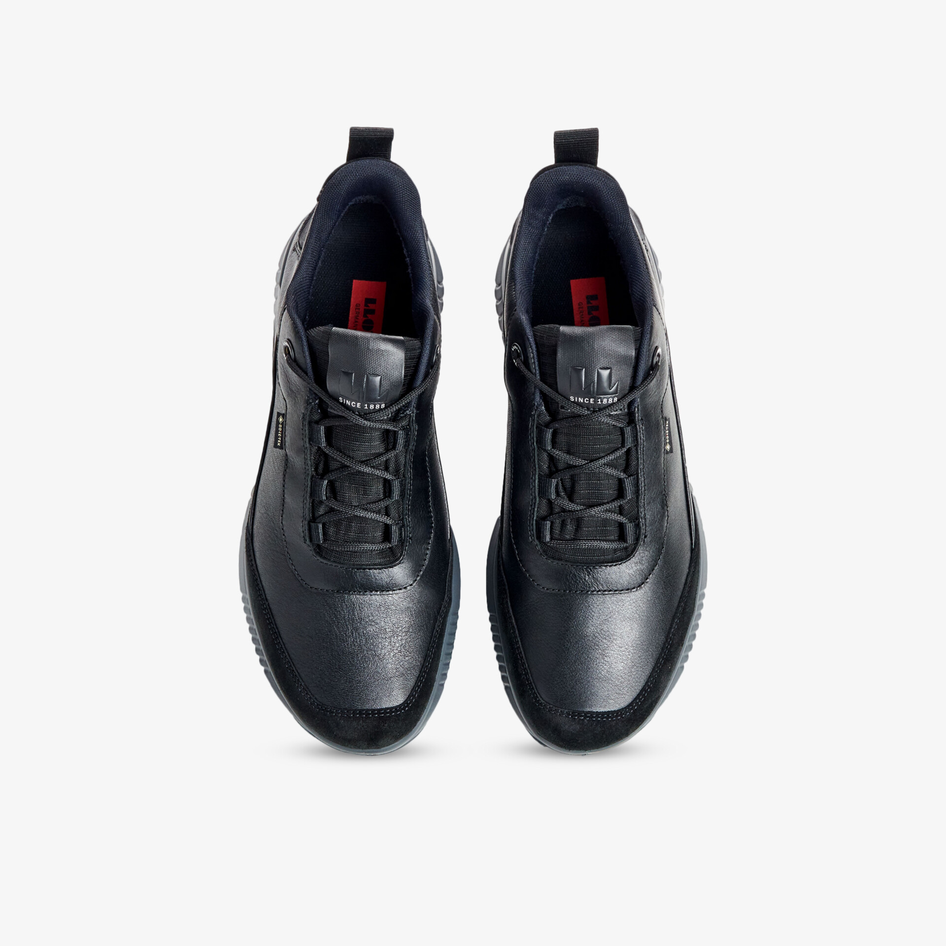 Elegante schwarze Lederschuhe mit robuster Sohle und klassischer Schnürung für optimalen Komfort und Stil.