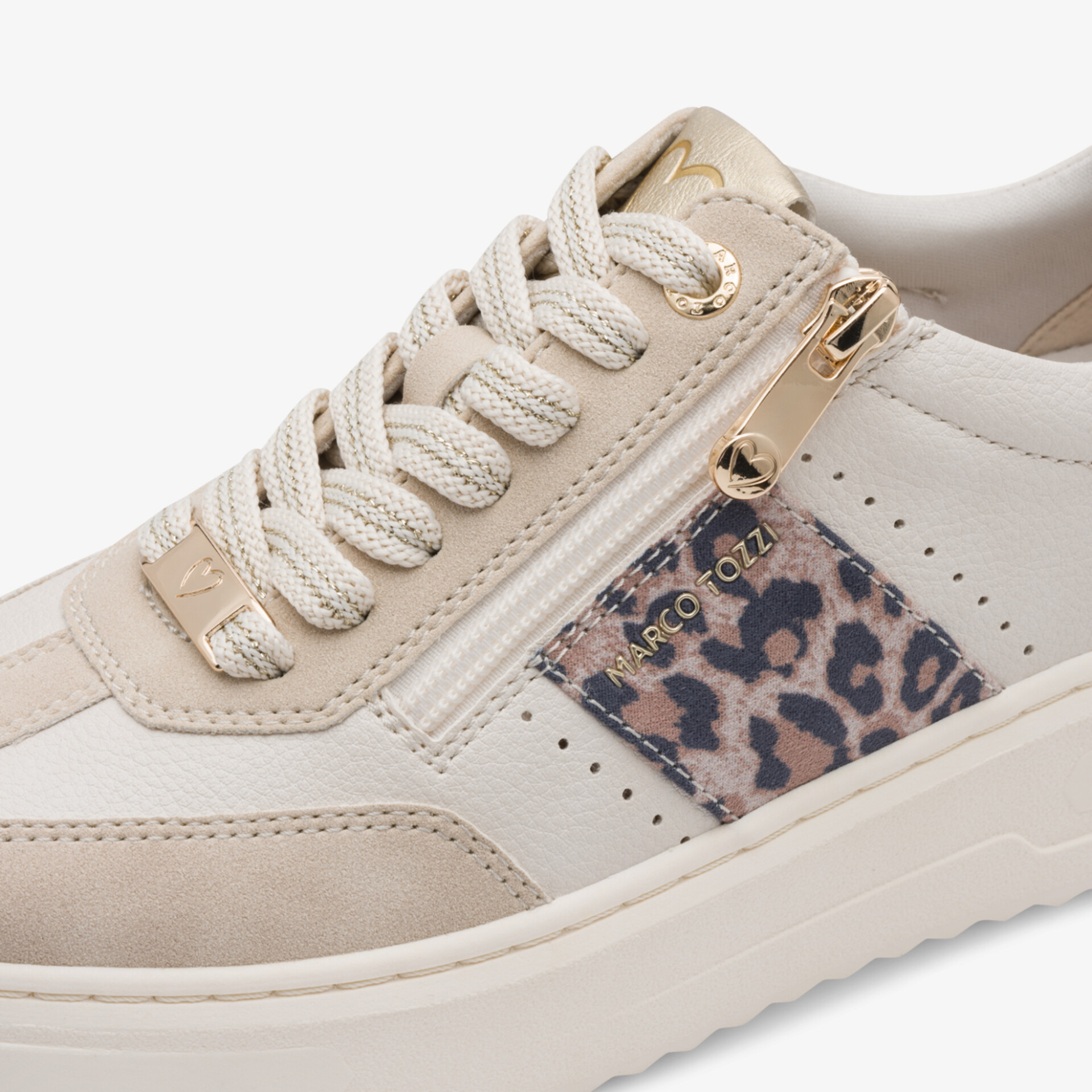 Bequemer Sneaker mit modischem Leo-Muster und seitlichem Reißverschluss für sportlichen Tragekomfort