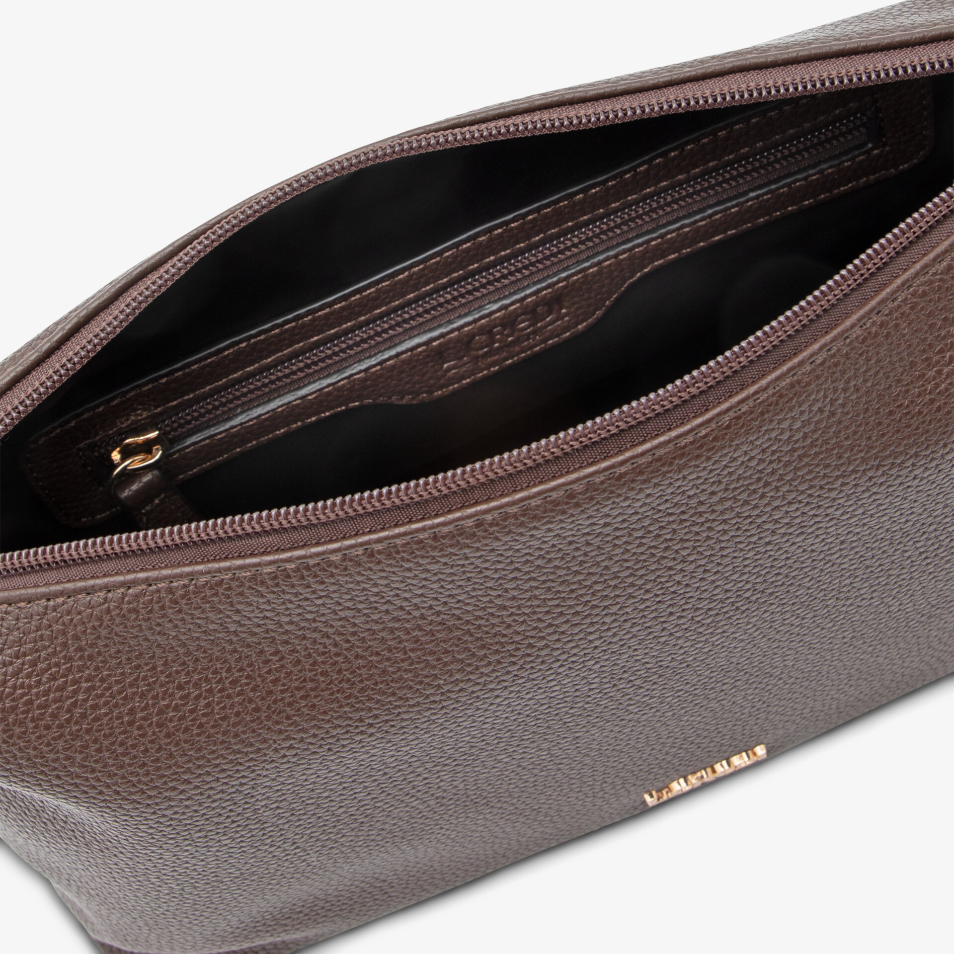 Elegante Tasche aus feinem Leder mit übersichtlichem Reißverschlussfach für praktischen Stauraum
