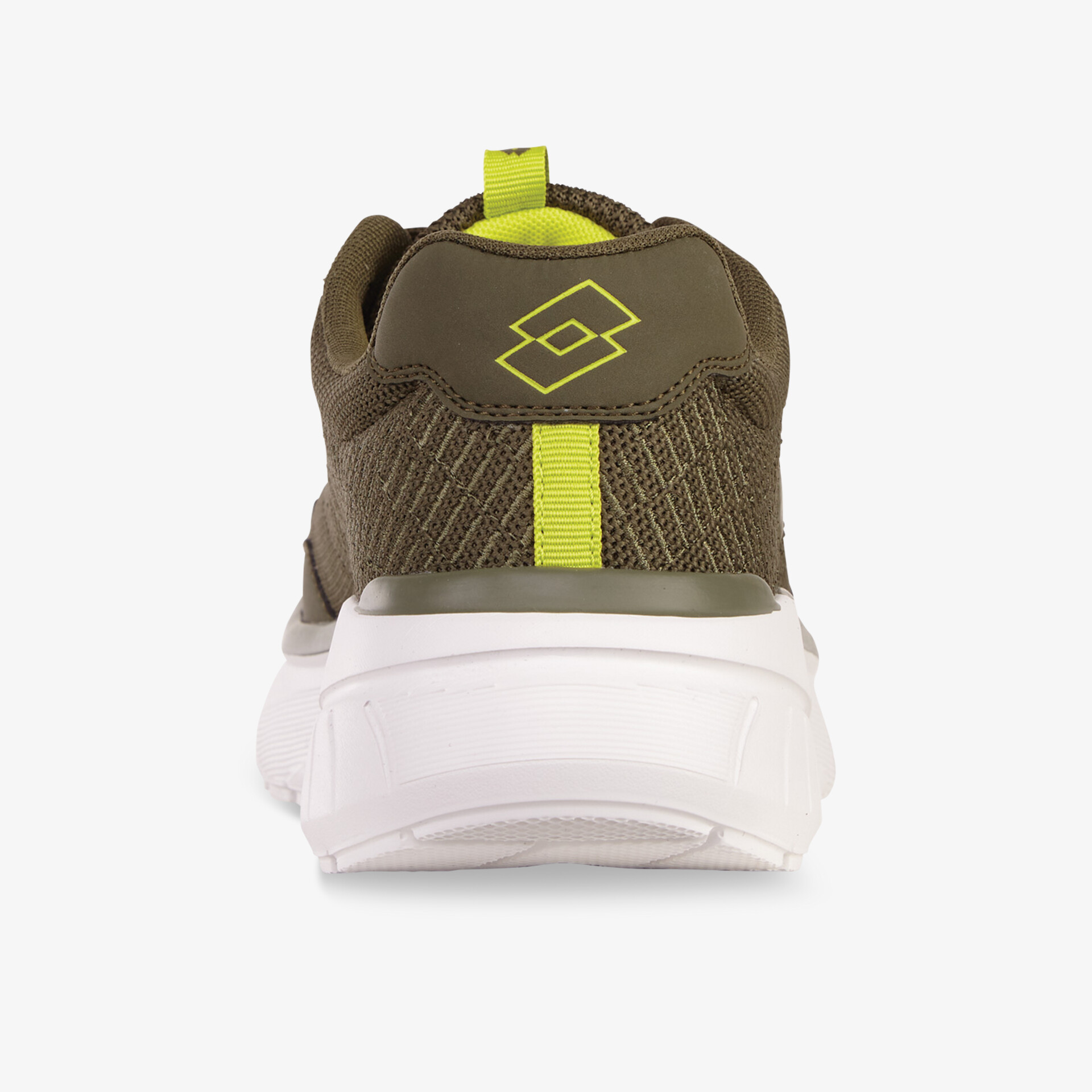 Robuster, atmungsaktiver Sportschuh in Oliv mit gedämpfter, rutschfester Sohle und gepolstertem Schaft