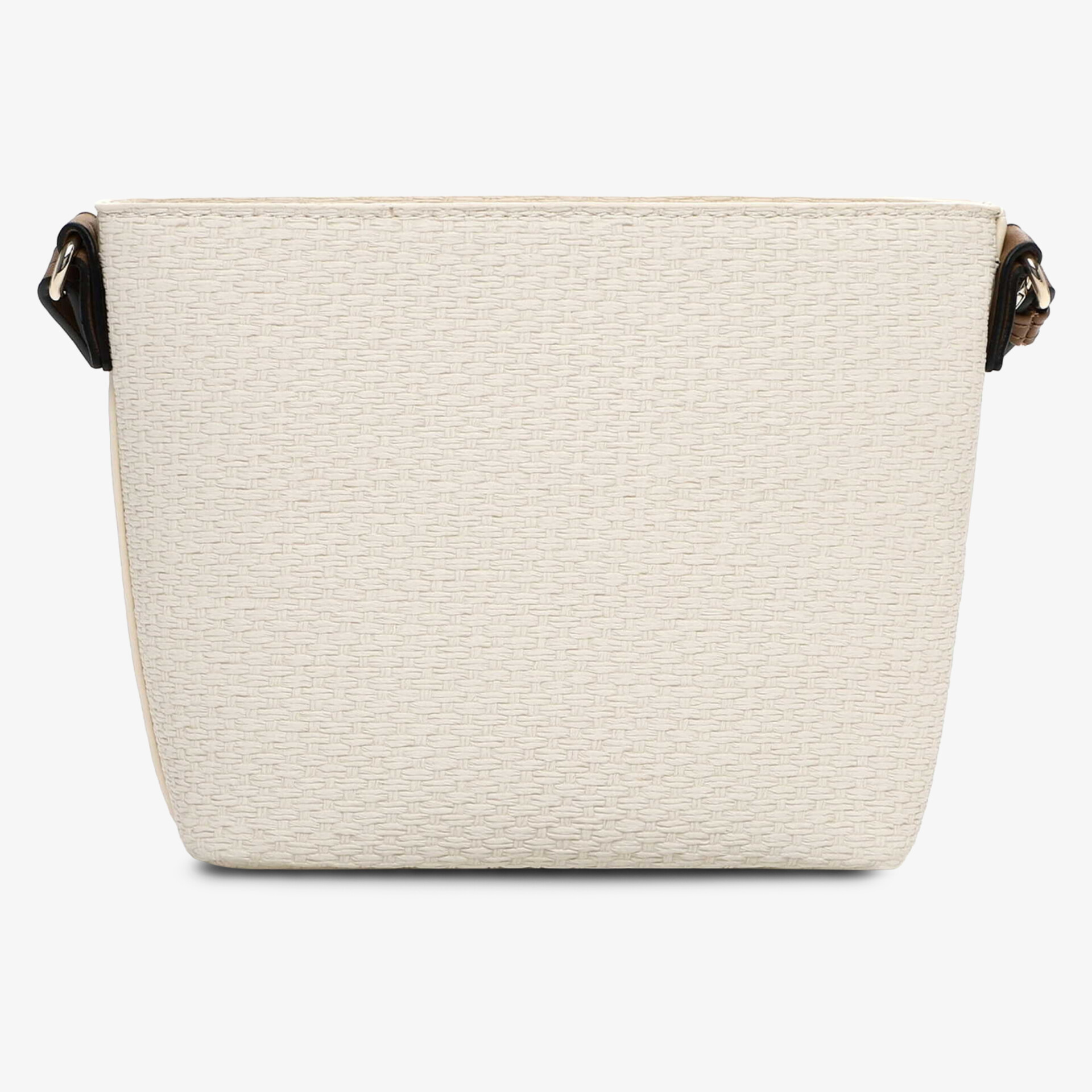 Elegante kompakte Schultertasche mit strukturierter Oberfläche in cremefarben, ideal für den Alltag