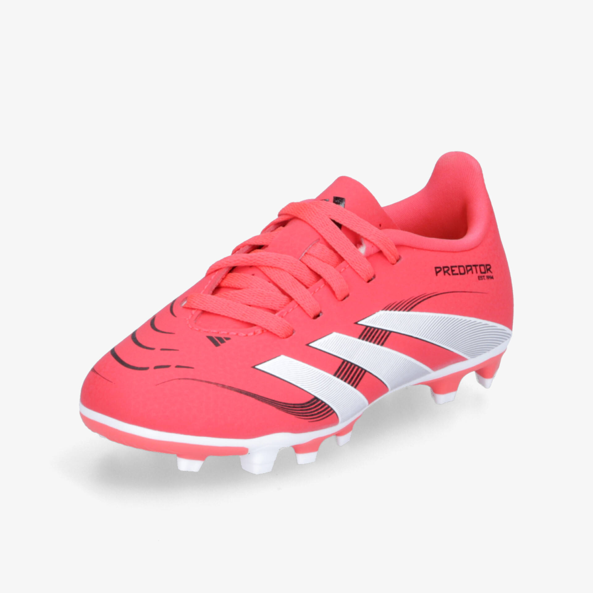Leuchtend pinker Fußballschuh mit strapazierfähiger Profilsohle und schnürverschluss für optimale Passform