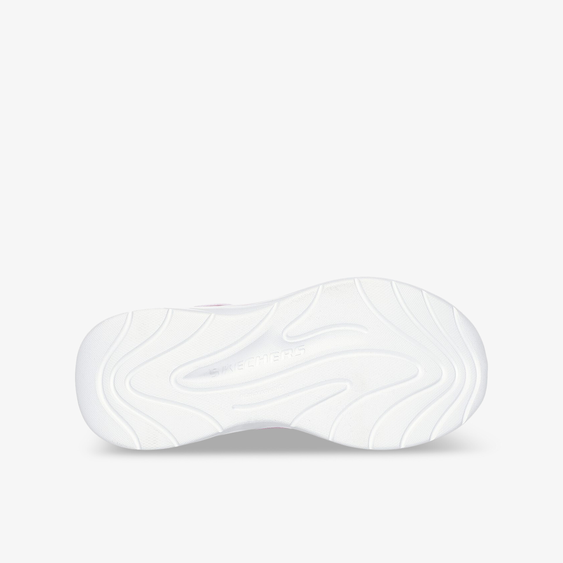 Weiße, robuste und rutschfeste Schuhsohle mit flexiblem Profil für optimalen Komfort und Halt