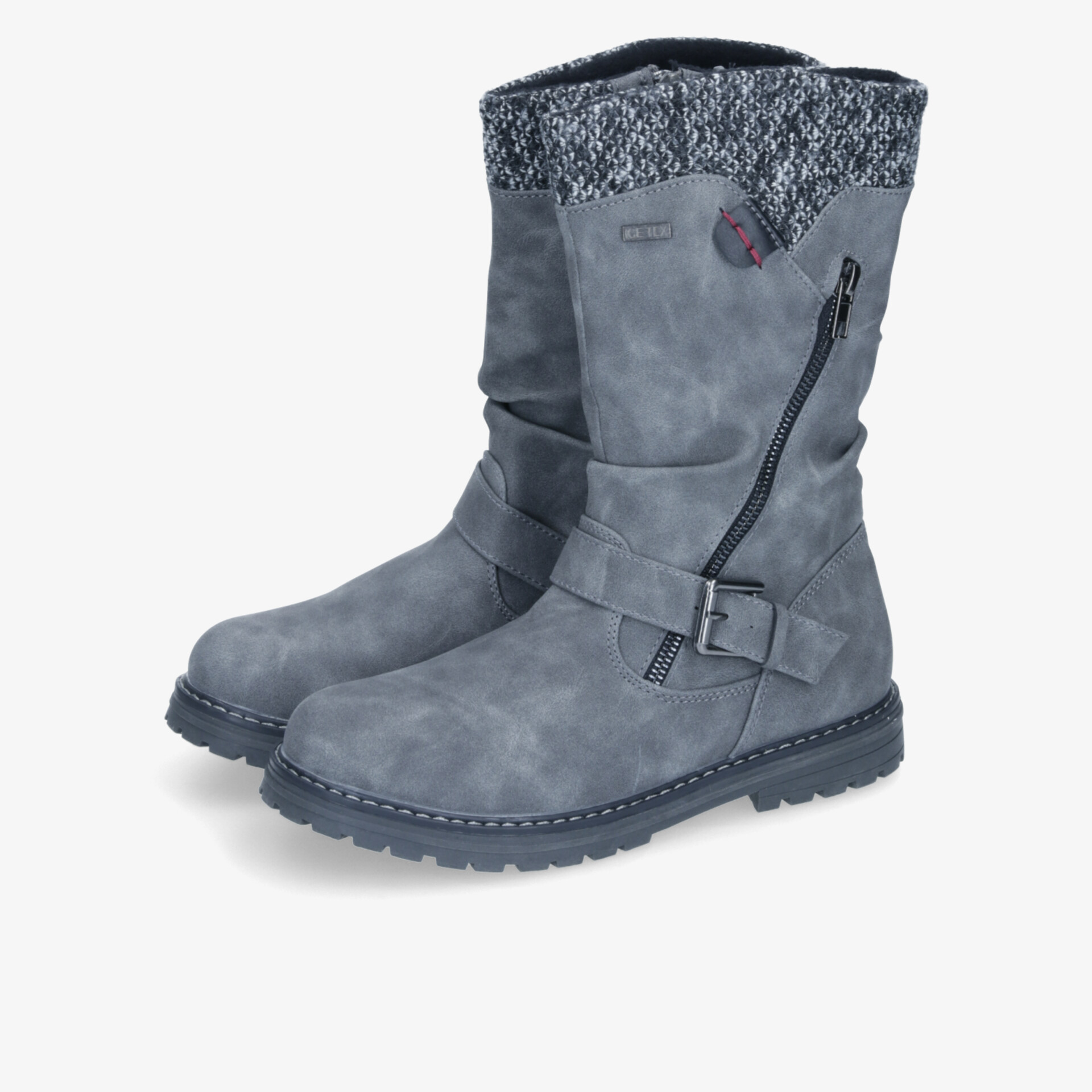 Modische Winterstiefel mit warmem Innenfutter, praktischem Reißverschluss und rutschfester profilierter Sohle