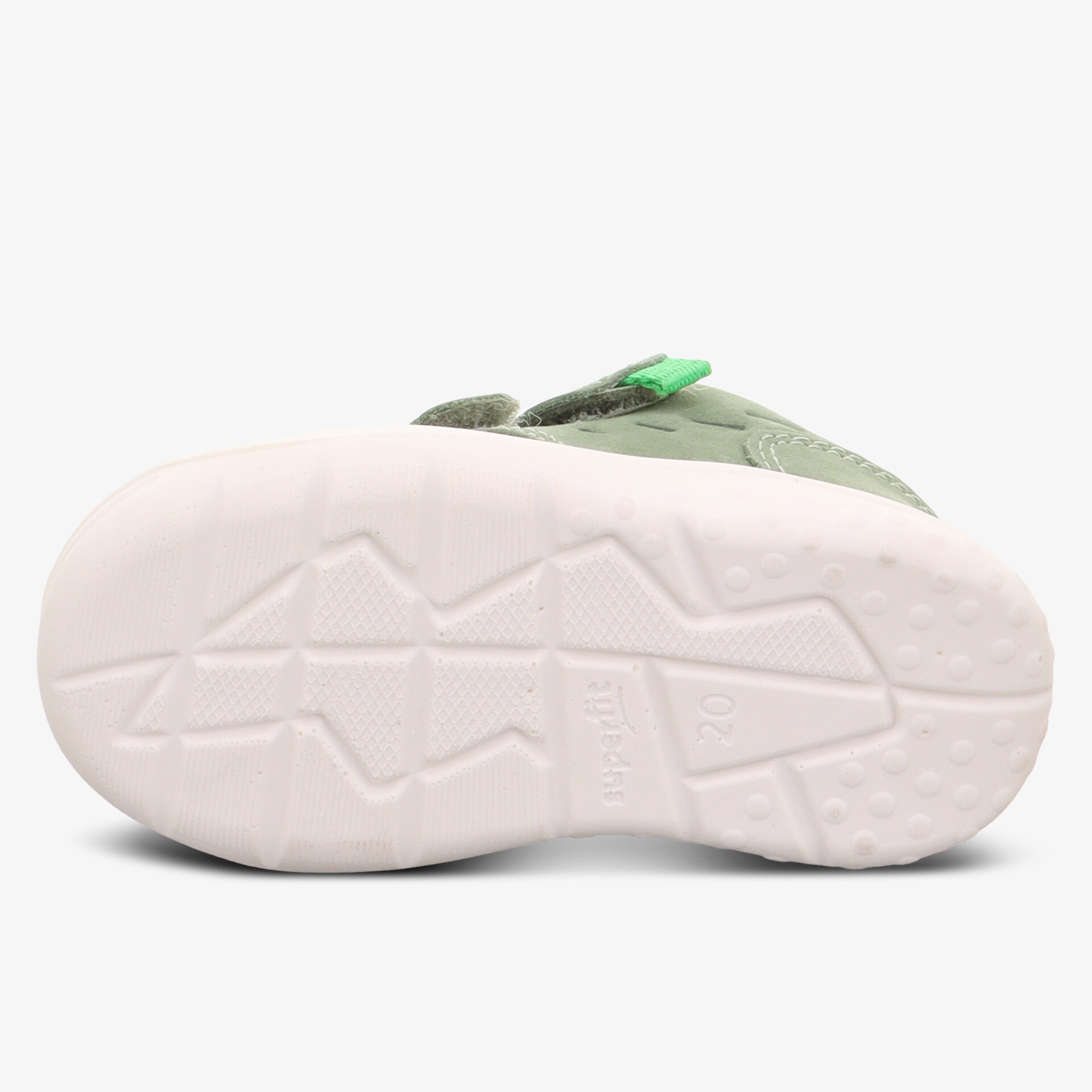 Robuste, rutschfeste Schuhsohle mit markantem Profil und hoher Griffigkeit für sicheren Halt