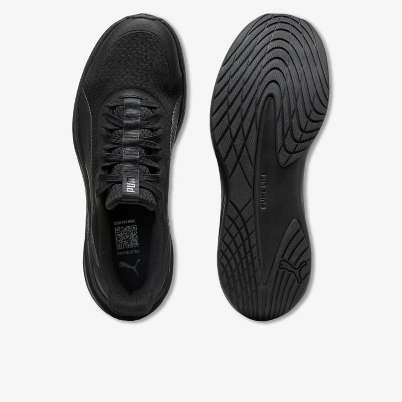 Atmungsaktive schwarze Sportschuhe mit rutschfester Sohle und strapazierfähiger Konstruktion