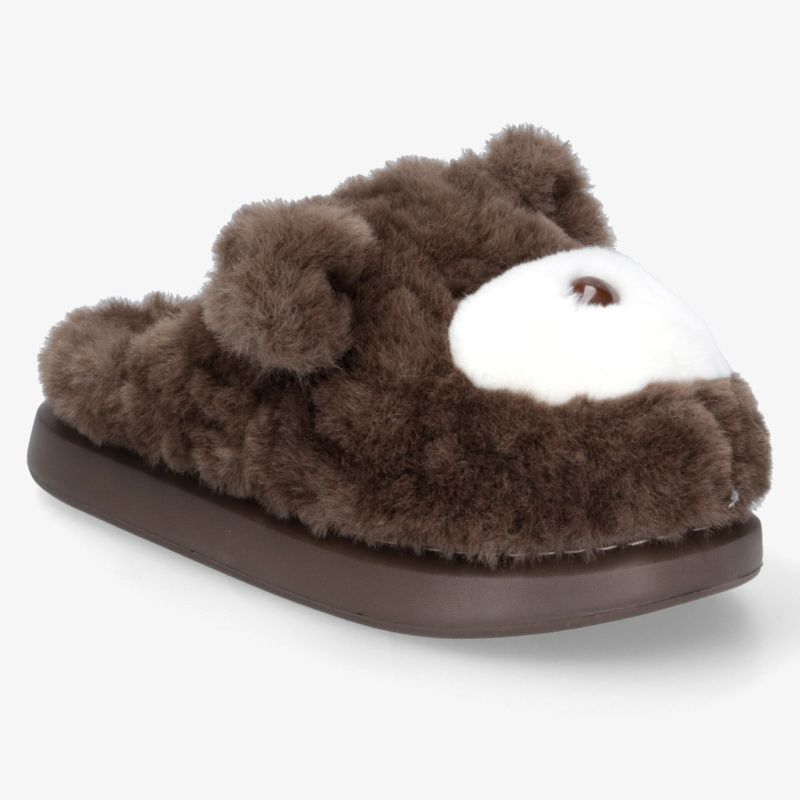 Kuschelige flauschige Pantoffel mit weichem Innenfutter und rutschfester Sohle, ideal für warme Füße