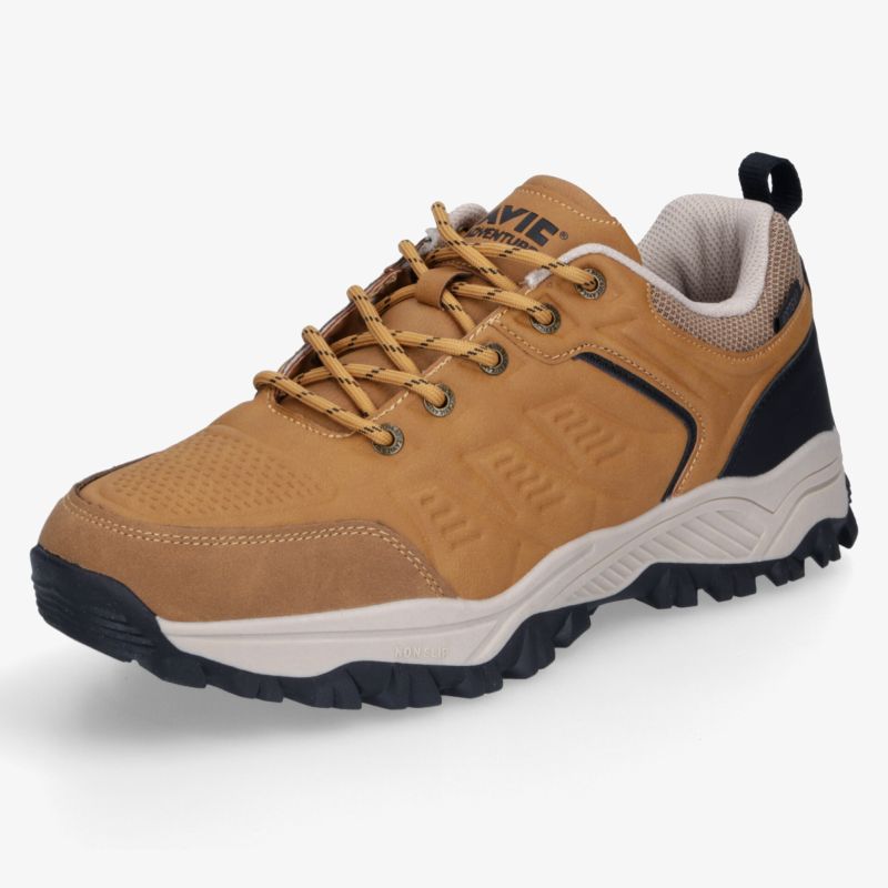 Robuster brauner Outdoor-Schuh mit profilierter Sohle, komfortabler Dämpfung und praktischer Schnürung für jedes Abenteuer