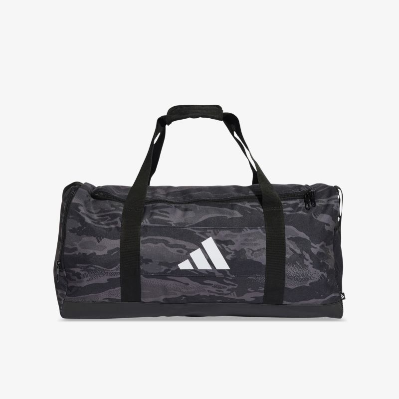 Robuste und geräumige schwarze Sporttasche mit praktischem Tragegriff und modernem Design für vielseitigen Einsatz.