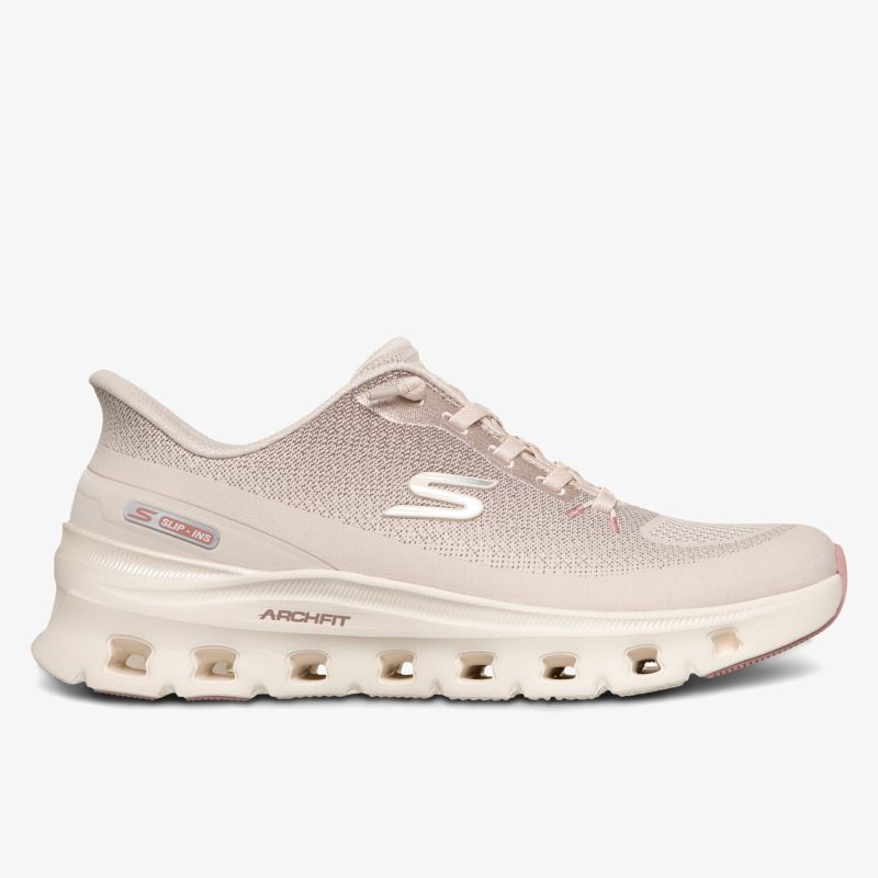 Seitliche Ansicht eines leichten, atmungsaktiven Sneakers mit gepolsterter Sohle und sportlichem Design