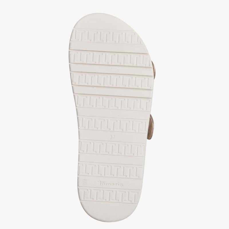 Weiße Schuhsohle mit rutschfestem Profil, flexibel und komfortabel für sicheren Halt und langlebige Nutzung