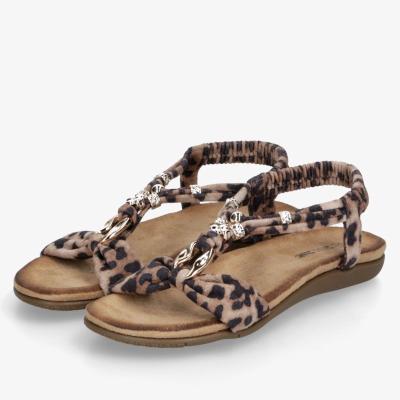Leichte, bequeme Sandalen mit modischem Leopardenmuster und verstellbaren Riemen für optimalen Tragekomfort