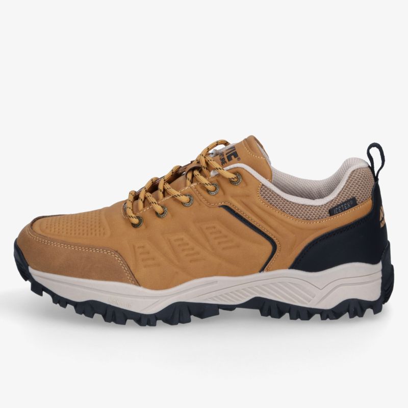 Brauner Outdoor-Schuh mit griffiger Profilsohle, komfortabler Dämpfung, robuster Schnürung und sportlichem Design