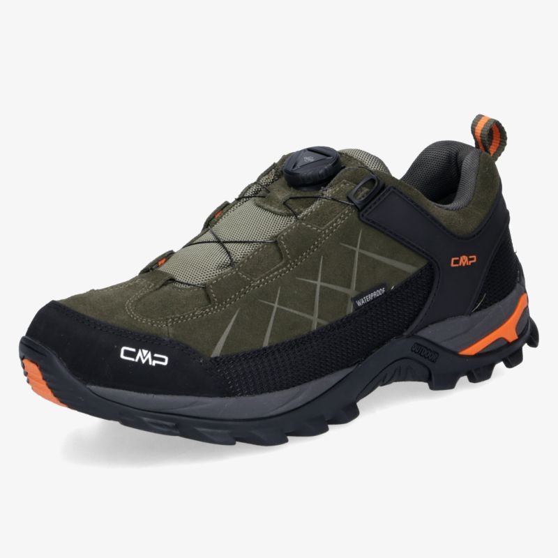 Robuster Wanderschuh in Oliv mit rutschfester Profilsohle und bequemer Passform für Outdoor-Aktivitäten