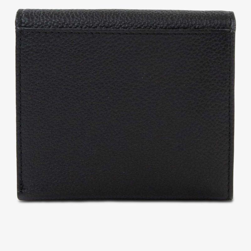 Elegante schwarze Brieftasche aus hochwertigem Leder mit schlichtem und klassischem Design