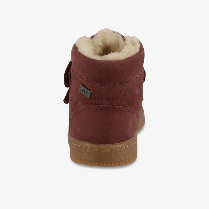 Warmer Winterstiefel mit flauschiger Innenfütterung und robuster, rutschfester Gummisohle, Rückansicht