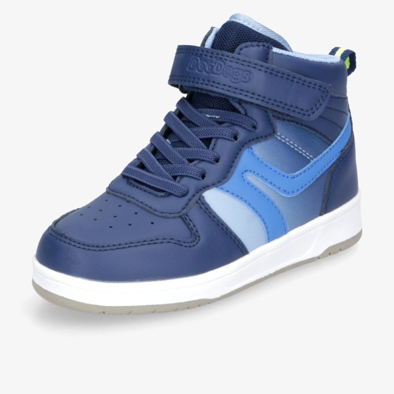 Moderner hoher Sneaker mit verstellbarem Klettverschluss, gepolstertem Knöchelbereich und rutschfester Sohle für optimalen Komfort