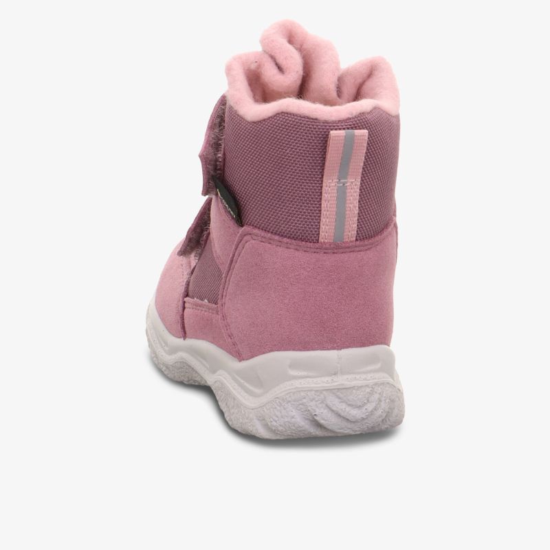 Rosa Schuh mit gepolstertem Schaft und robuster Sohle, praktischer Reißverschluss für einfaches Anziehen