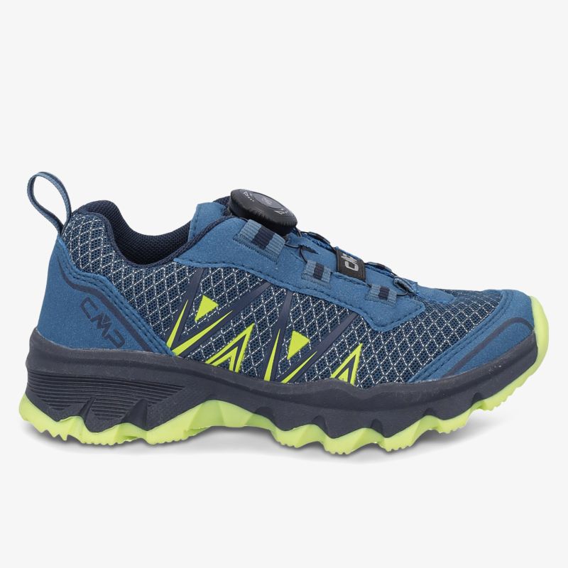 Sportlicher und strapazierfähiger Schuh in Blau mit rutschfester Sohle.