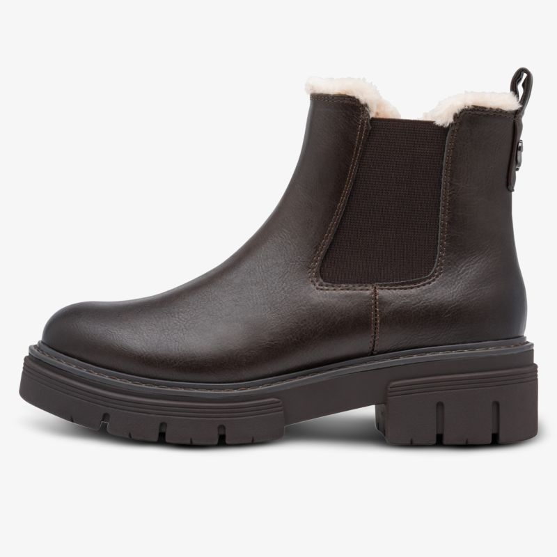 Robuster Stiefel mit warmem Innenfutter und rutschfester Sohle, modisch und bequem